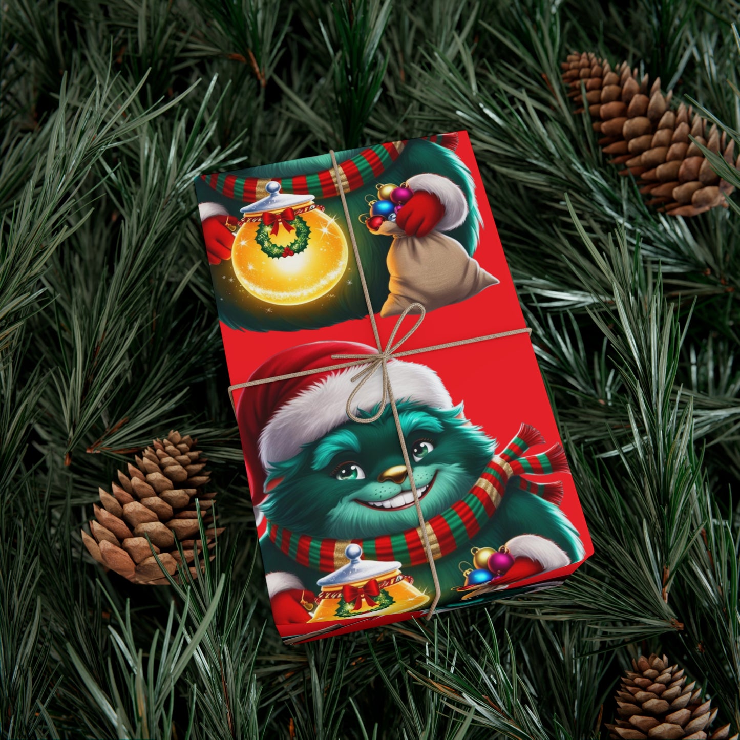 Wrapping Papers, Festive Wizzle Claus Holiday Gift Wrap, Christmas Wrapping Sheets, Winter Magical Gift Wrap, Holiday Cheer
