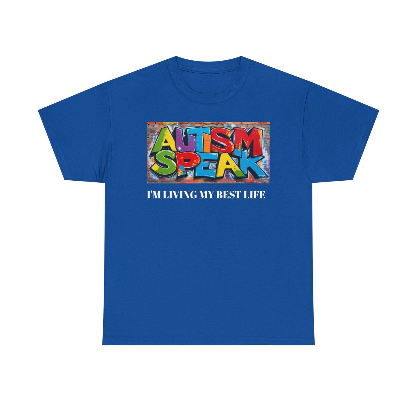 Graffiti Style Tee Shirt with 'AUTISM SPEAK' Design