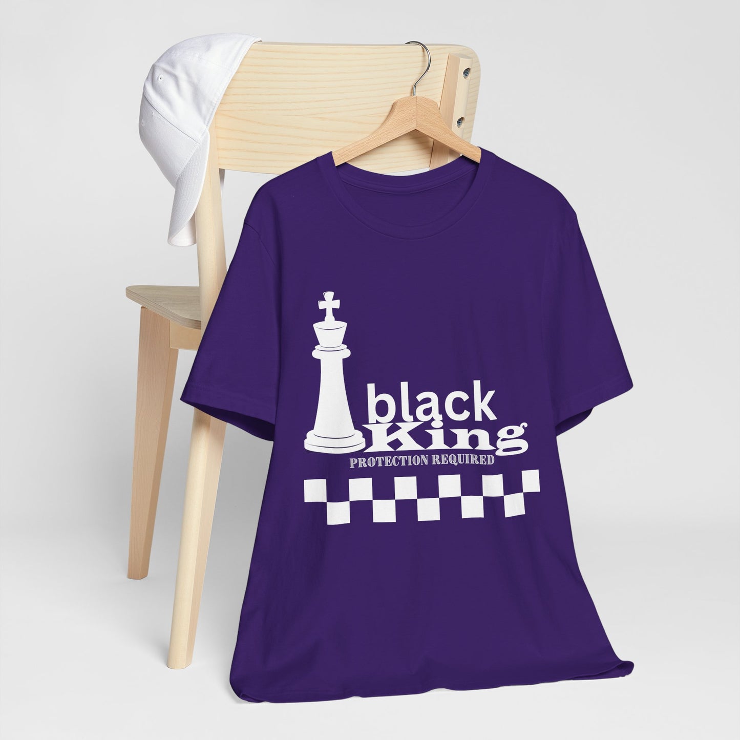 Black King Chess Tee - Unisex Jersey Short Sleeve