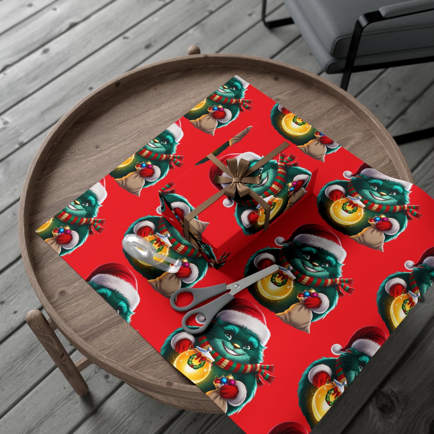 Wrapping Papers, Festive Wizzle Claus Holiday Gift Wrap, Christmas Wrapping Sheets, Winter Magical Gift Wrap, Holiday Cheer