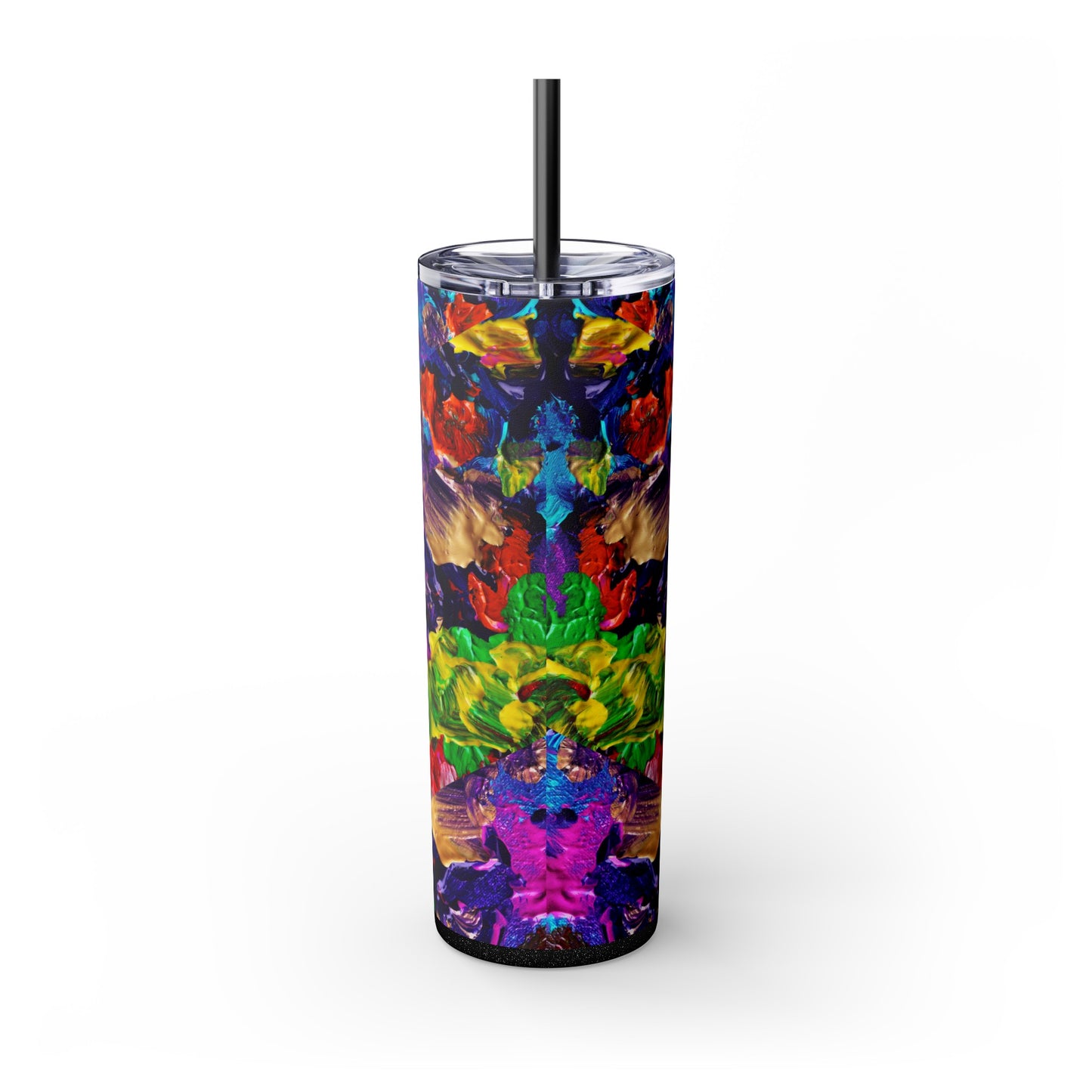 Color-Maze Frenzy Skinny Tumbler with Straw, 20oz