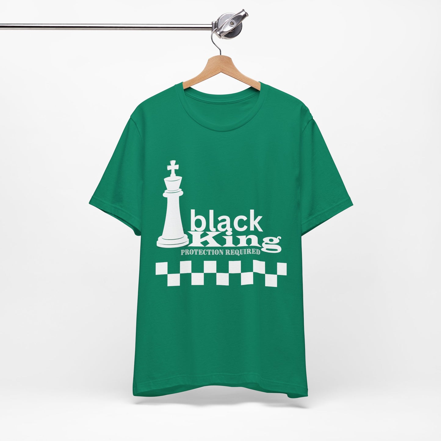 Black King Chess Tee - Unisex Jersey Short Sleeve