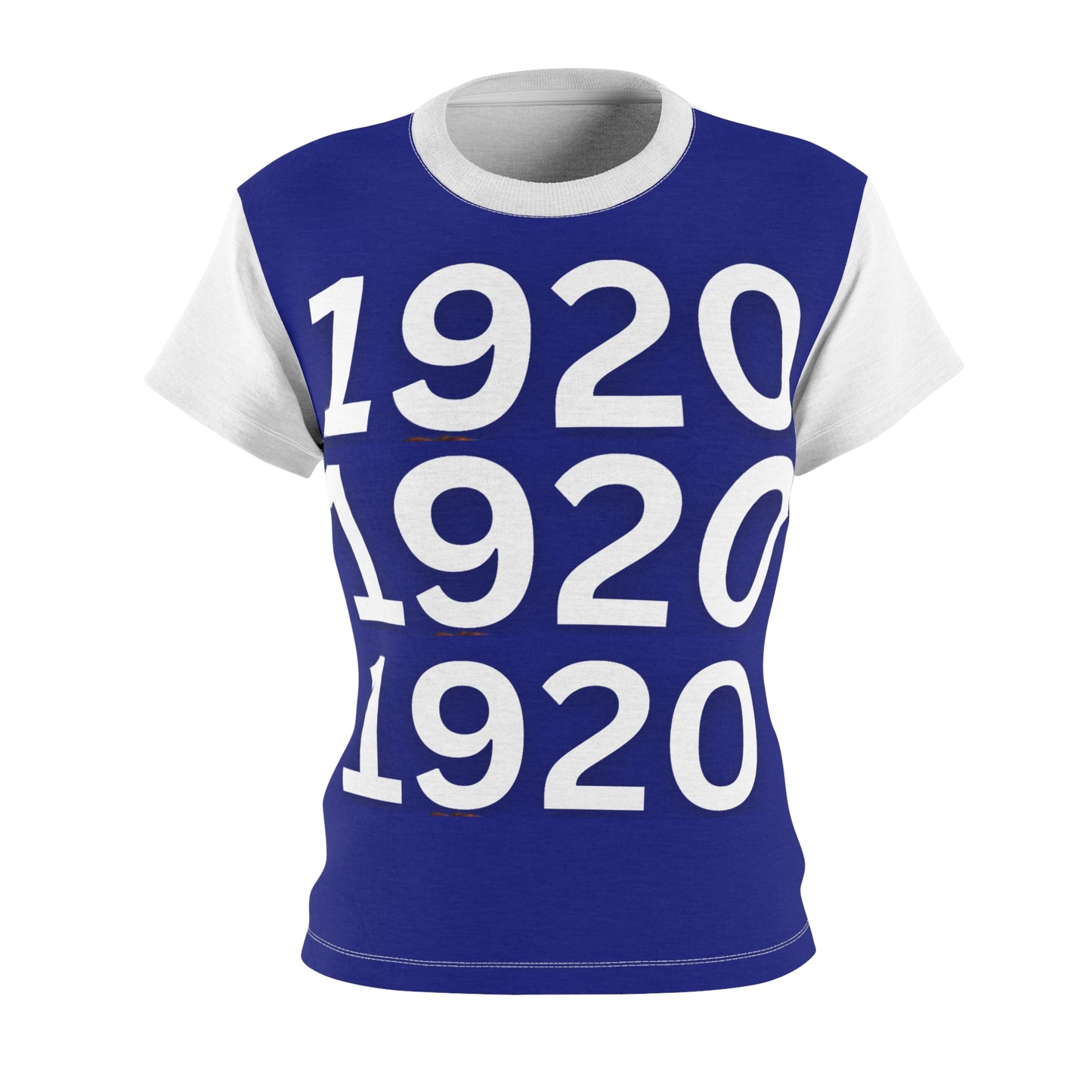 1920 Women's Tee - Royal Blue & White Cut & Sew T-Shirt for Commemorative Groups or Organizations