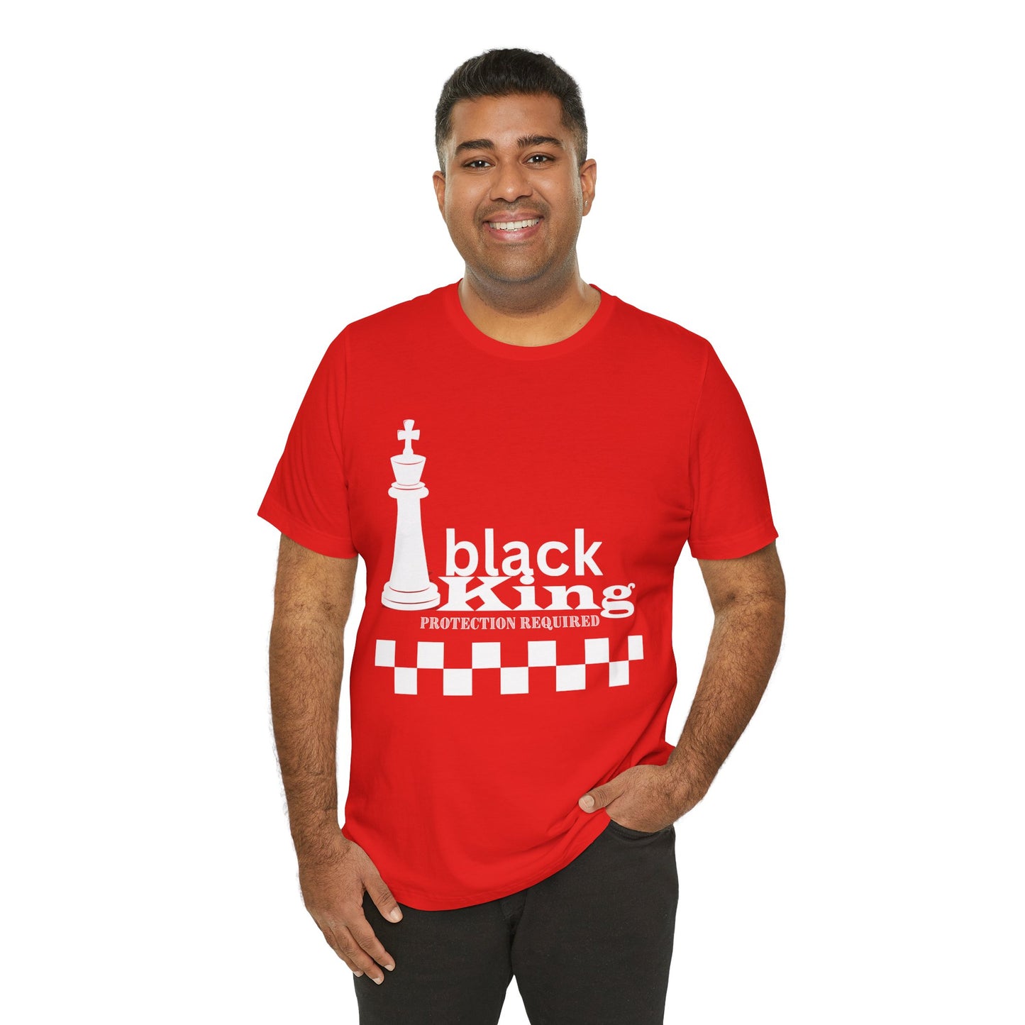 Black King Chess Tee - Unisex Jersey Short Sleeve
