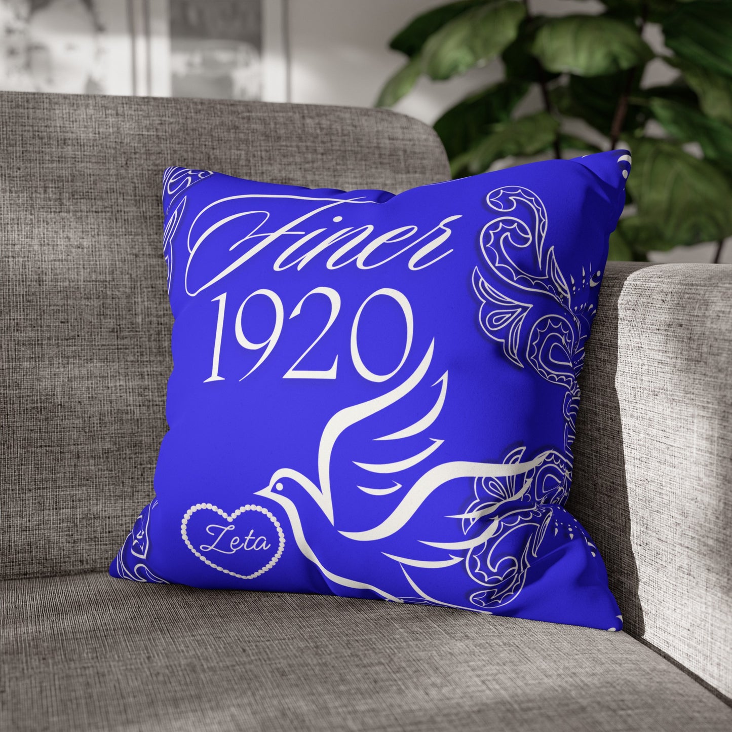 FinerWomanhood 1920 Faux Suede Square Pillowcase