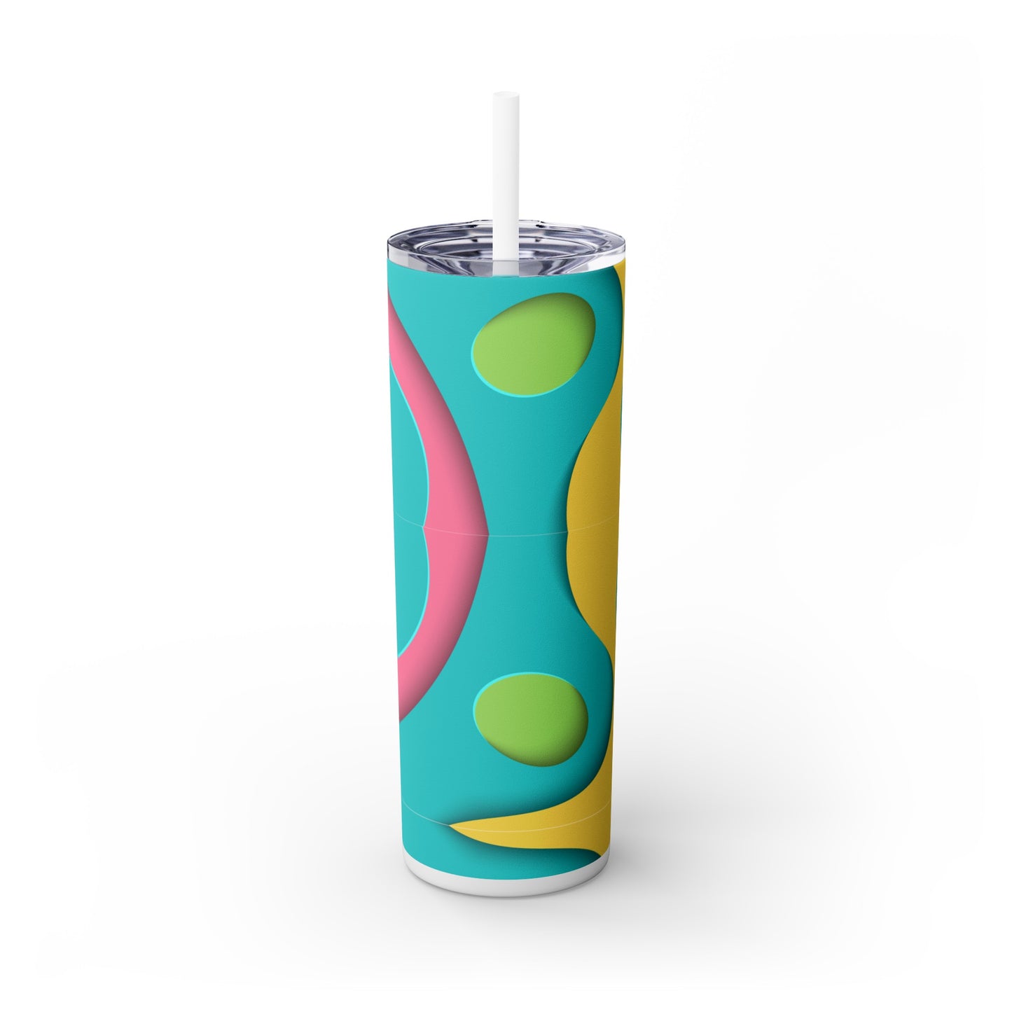 Cotton Candy Skinny Tumbler with Straw, 20oz