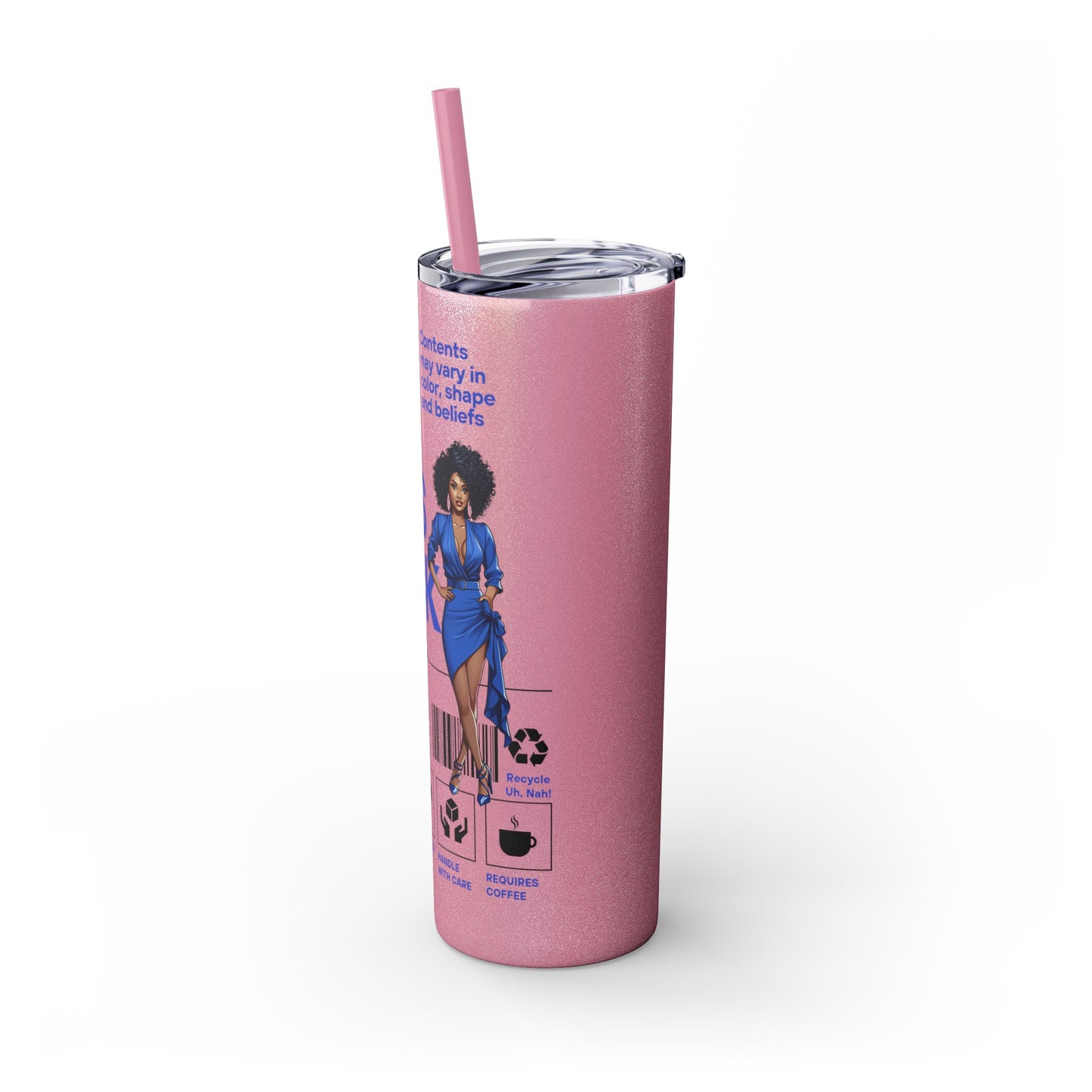 Boss Chick Skinny Tumbler with Straw, 20oz