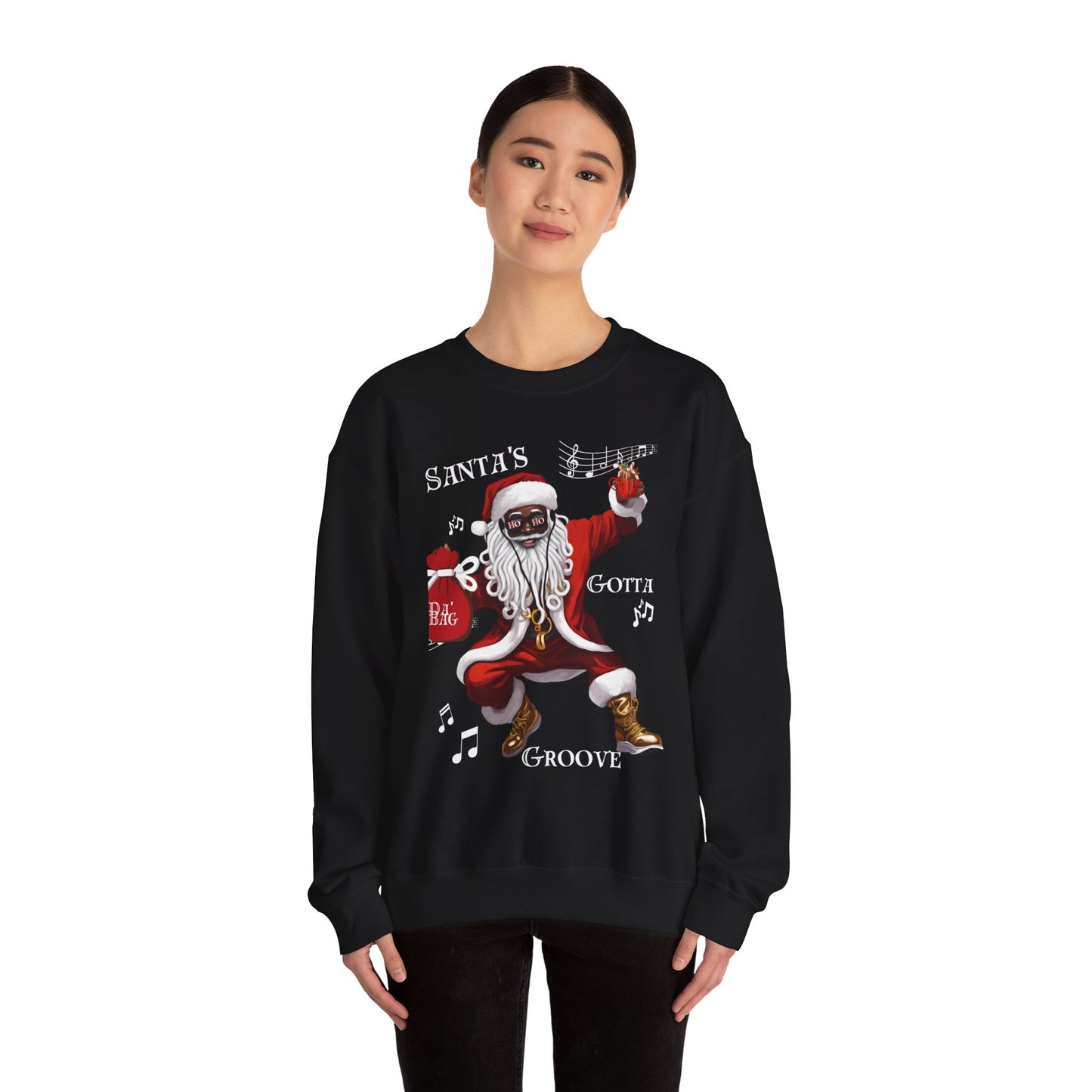 Christmas Santa's Gotta Groove Crewneck Sweatshirt