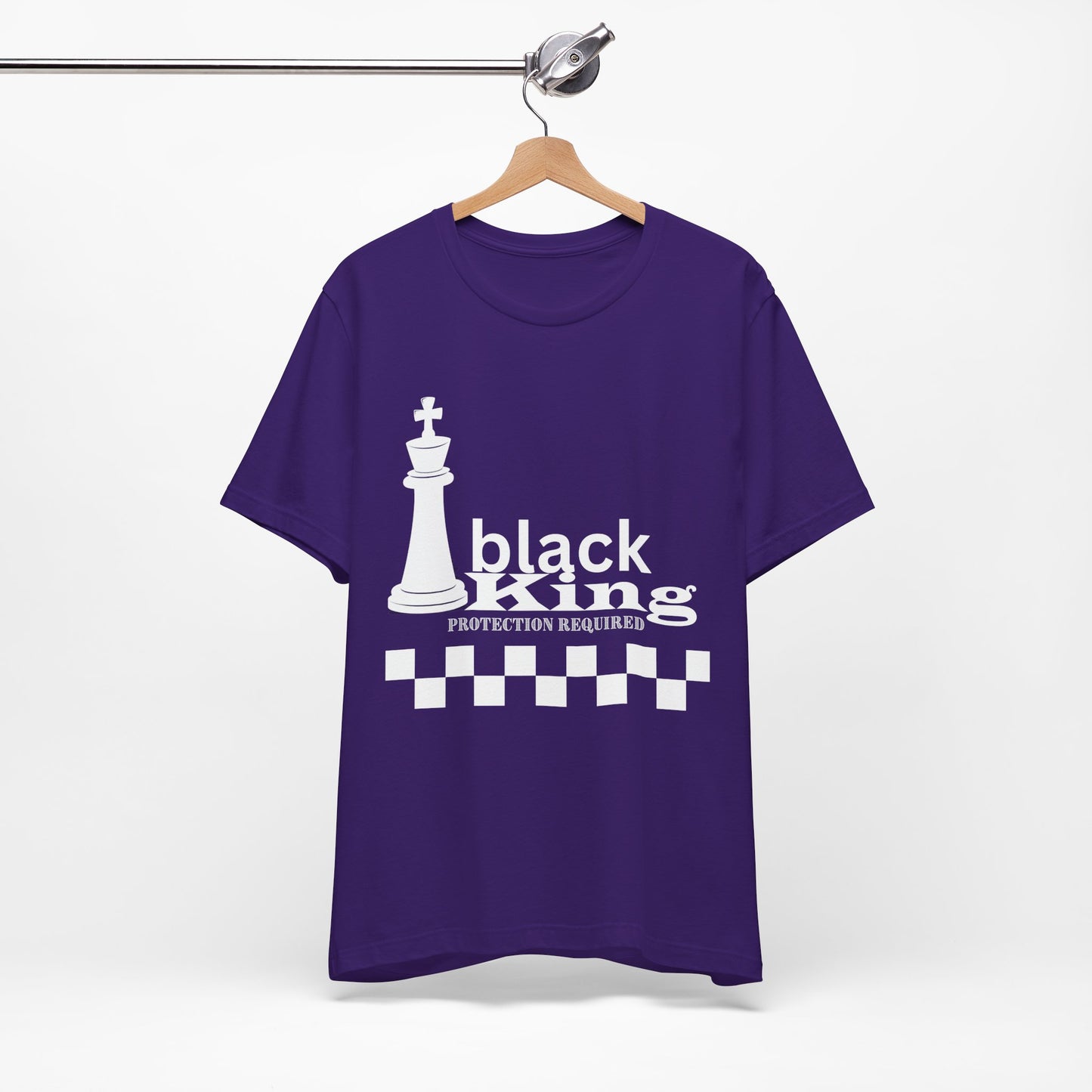 Black King Chess Tee - Unisex Jersey Short Sleeve