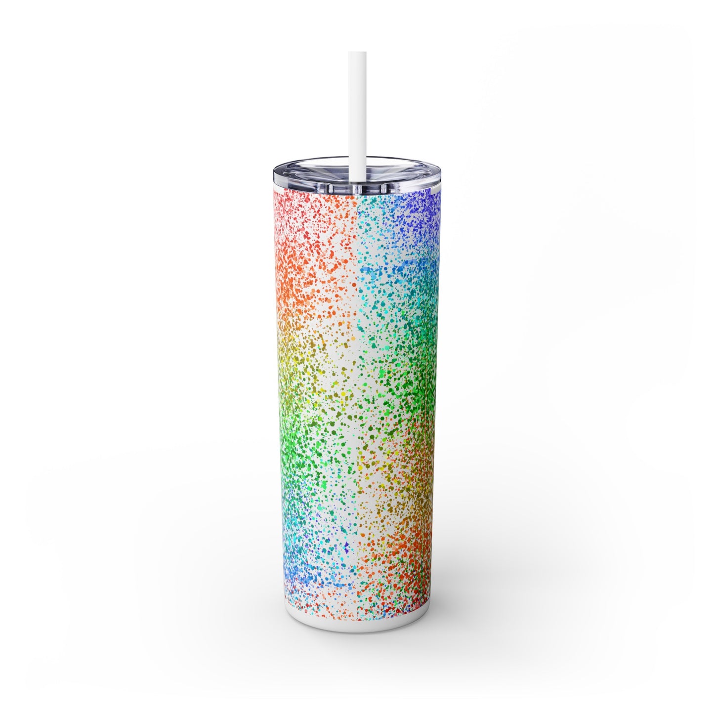 Rainbow Love #1 Skinny Tumbler with Straw, 20oz