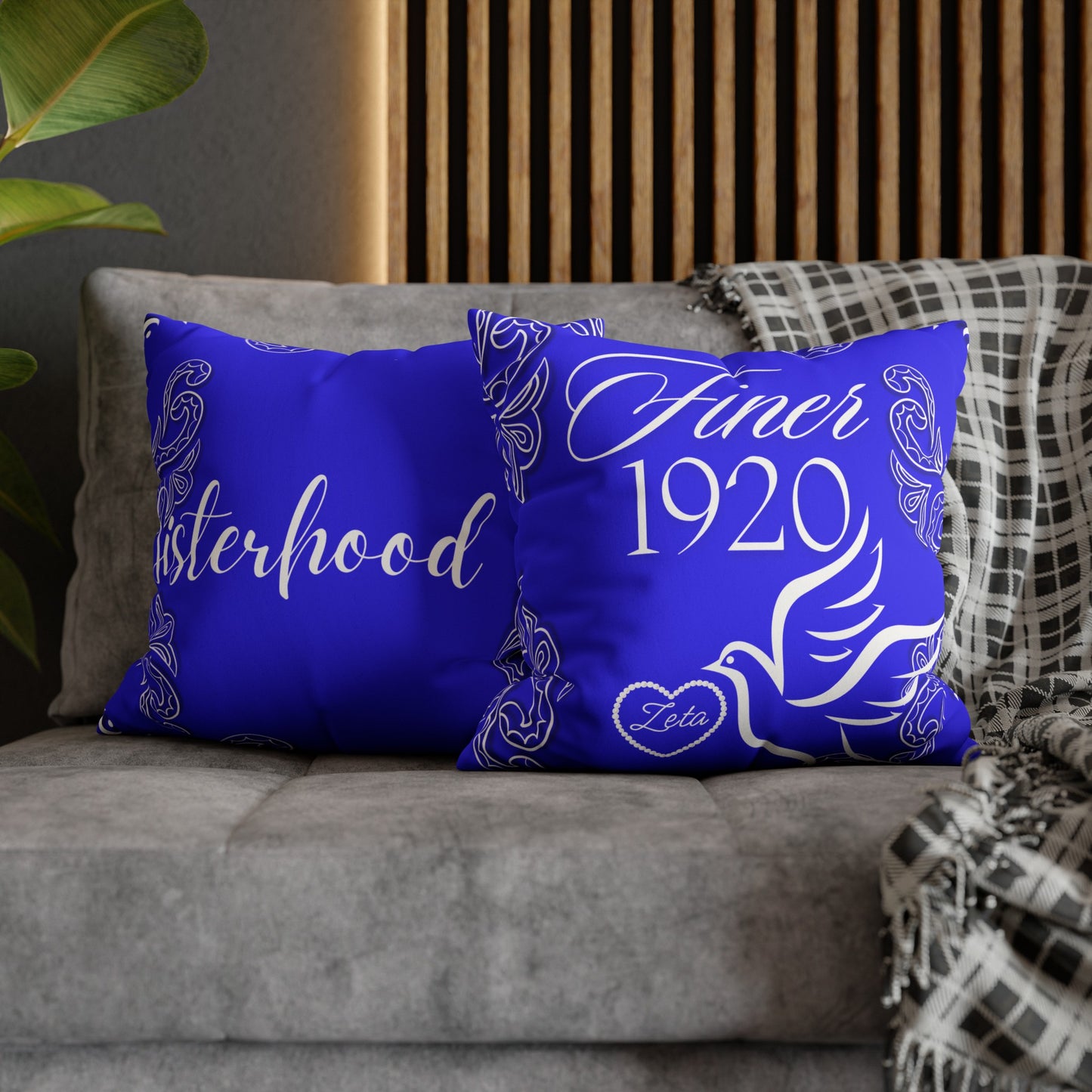 Sister Hood 1920 Faux Suede Square Pillowcase