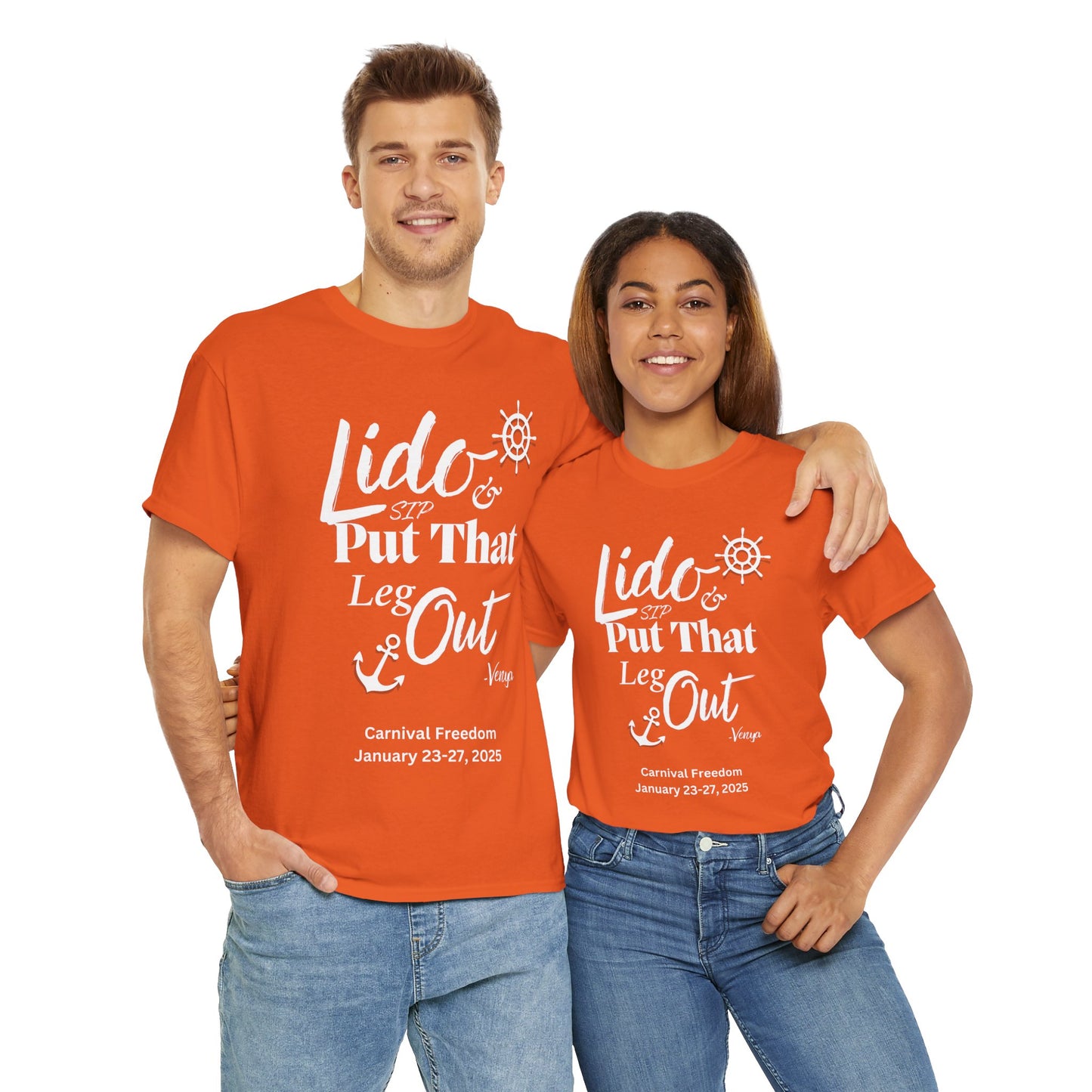 Lido Deck Unisex Tee - Cruise Ship Beach Poolside Vacation Shirt - Put That Leg Out