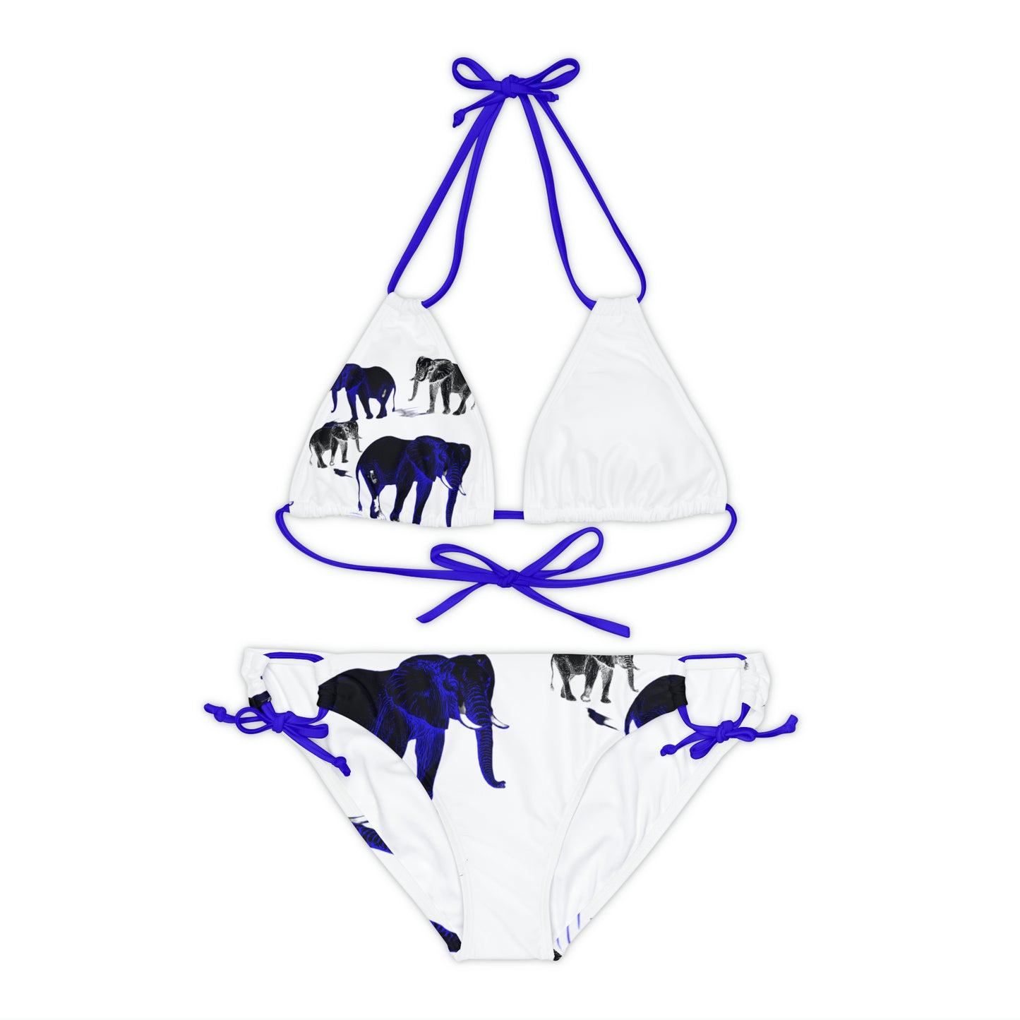 Royal Elephant Strappy Bikini Set (AOP)-VMA Specialties Boutique