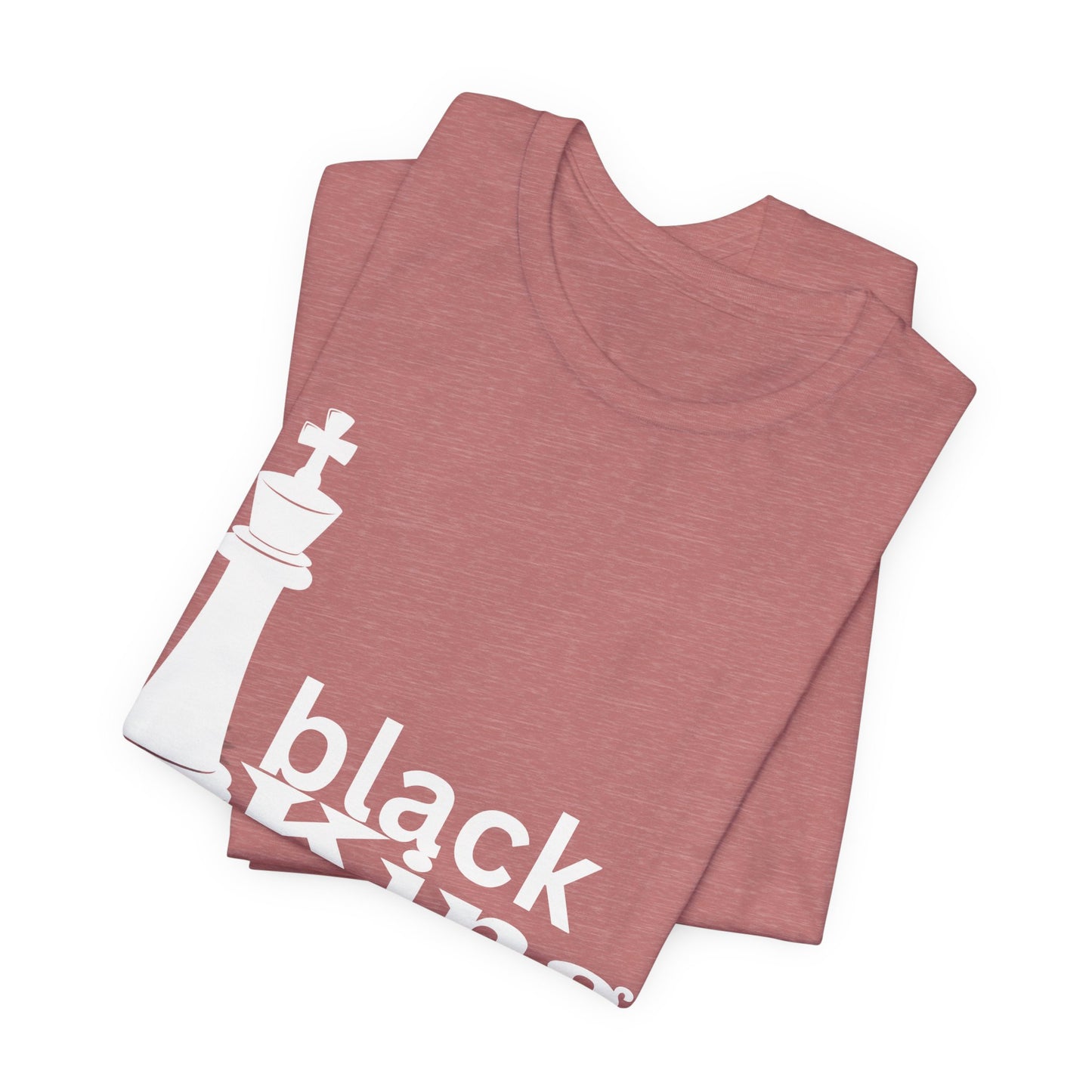 Black King Chess Tee - Unisex Jersey Short Sleeve