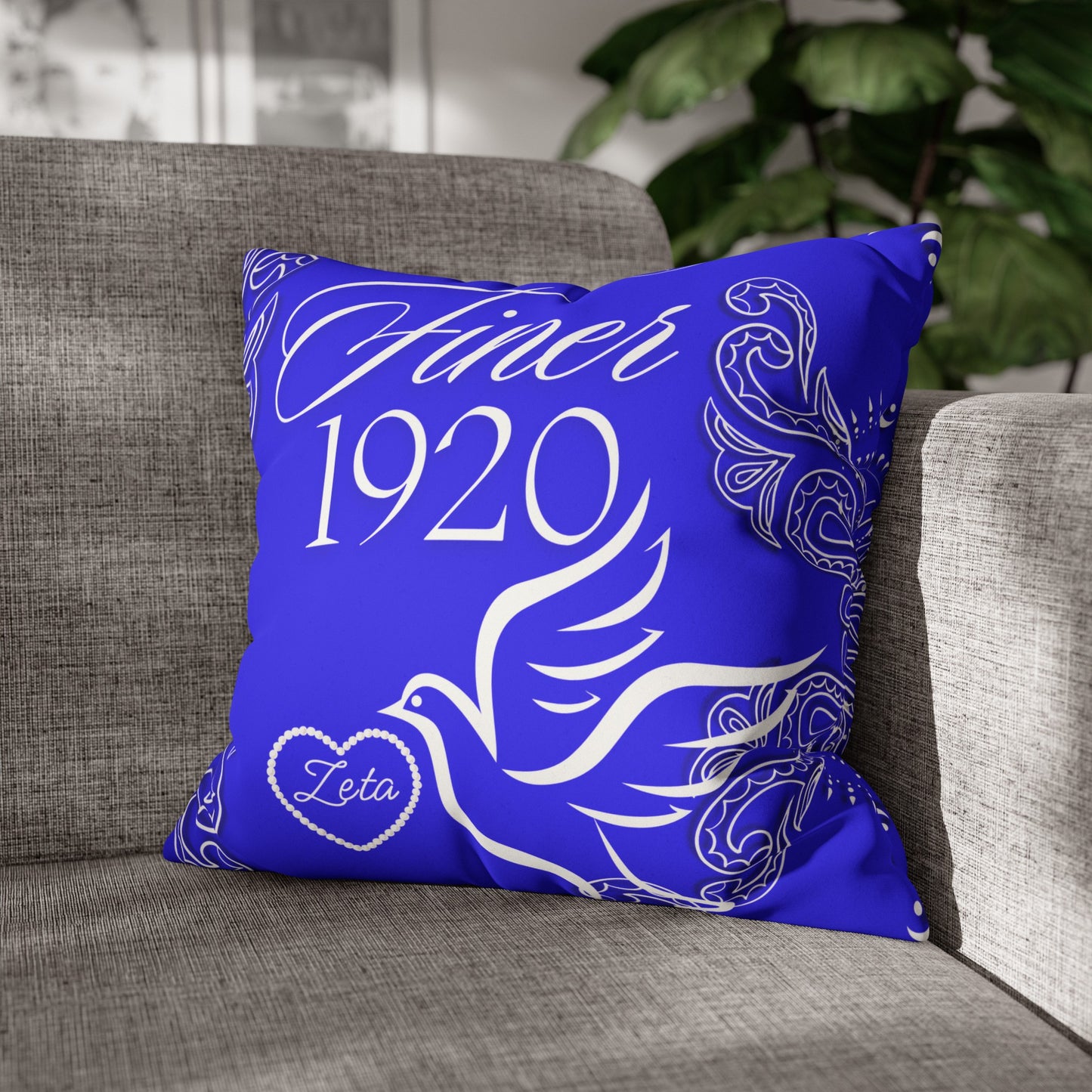 Service 1920 Faux Suede Square Pillowcase