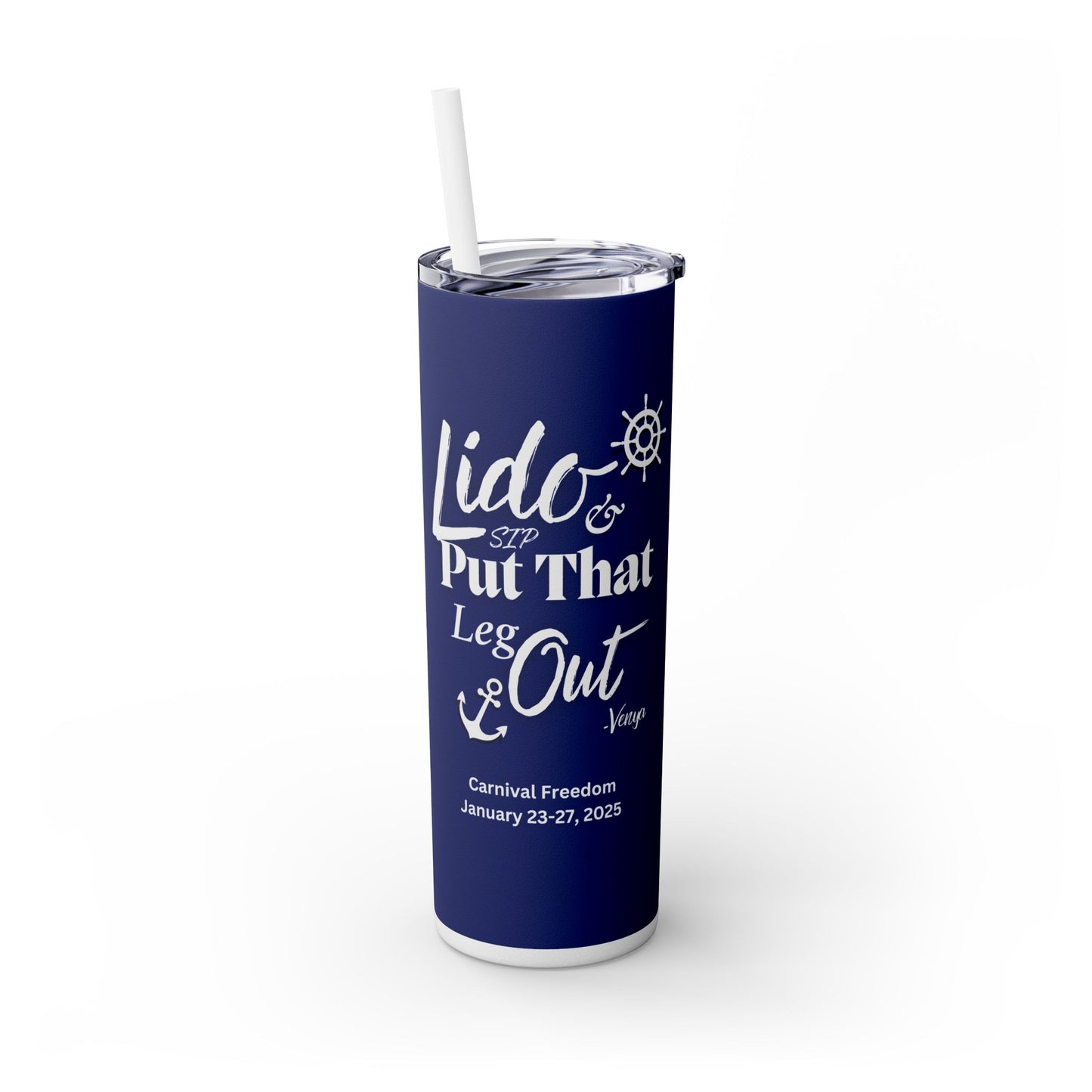 Tumbler - Lido Sip and Put that Leg Out Blue Oasis