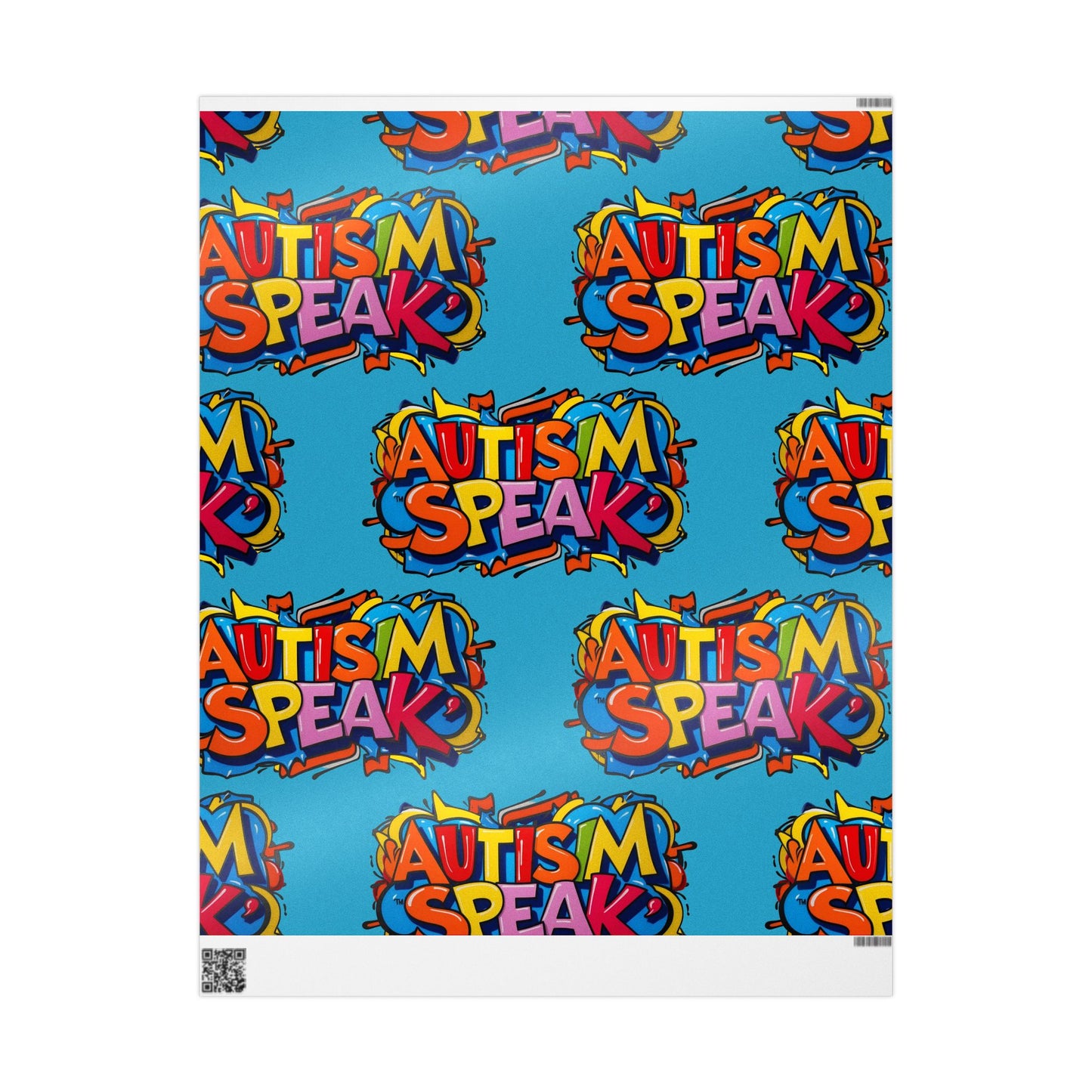 Vibrant Autism Awareness Wrapping Paper, Gift Wrap for Celebrations, Birthday, Holidays, Fundraising Events, Support Causes