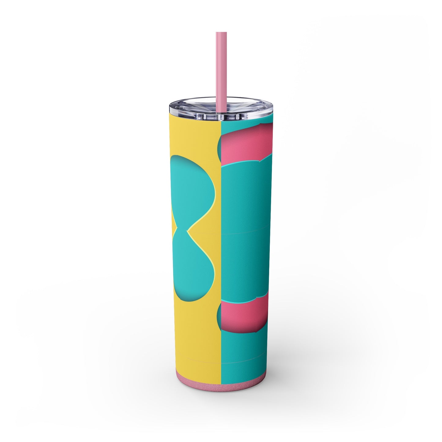Cotton Candy Skinny Tumbler with Straw, 20oz