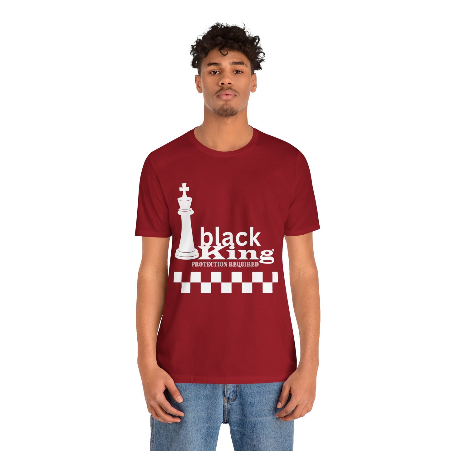 Black King Chess Tee - Unisex Jersey Short Sleeve
