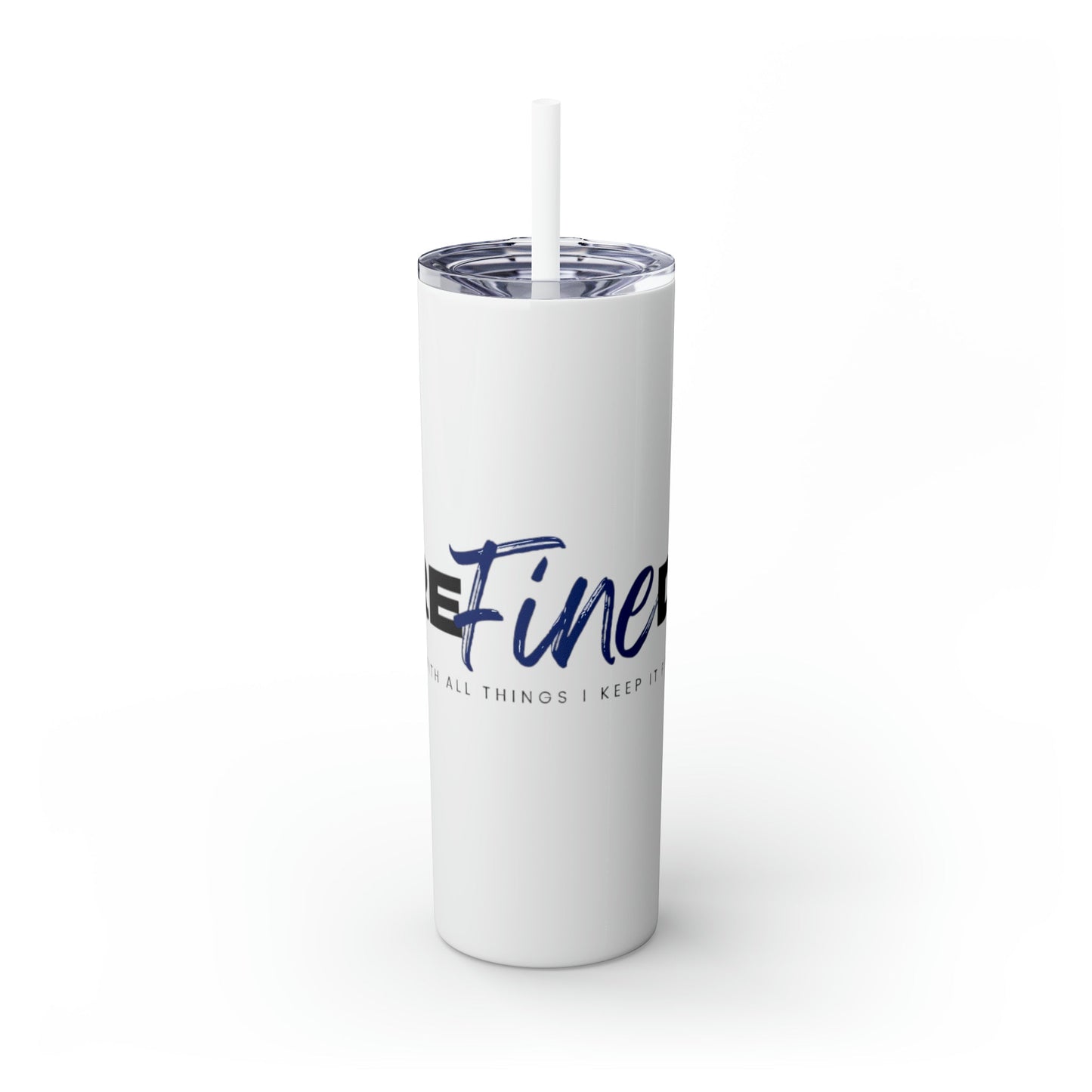 ReFINEd Skinny Tumbler with Straw, 20oz-VMA Specialties Boutique