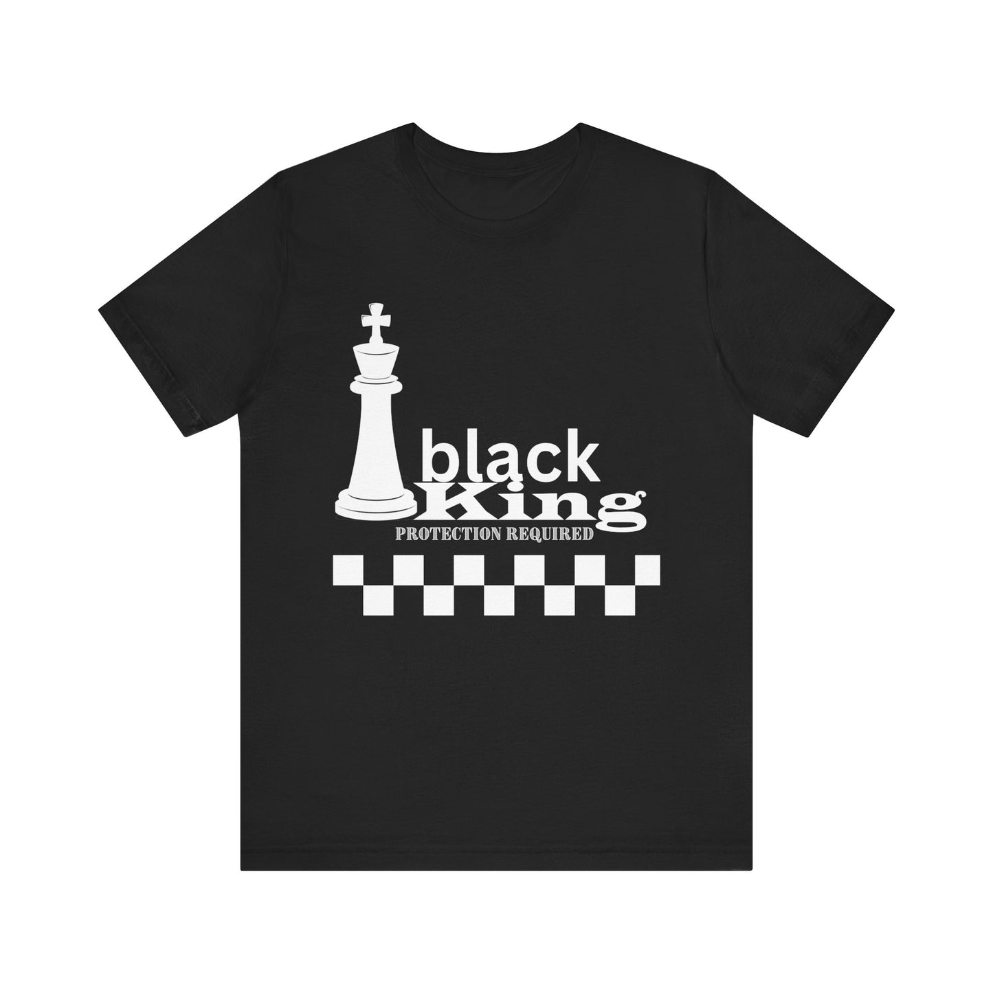 Black King Chess Tee - Unisex Jersey Short Sleeve