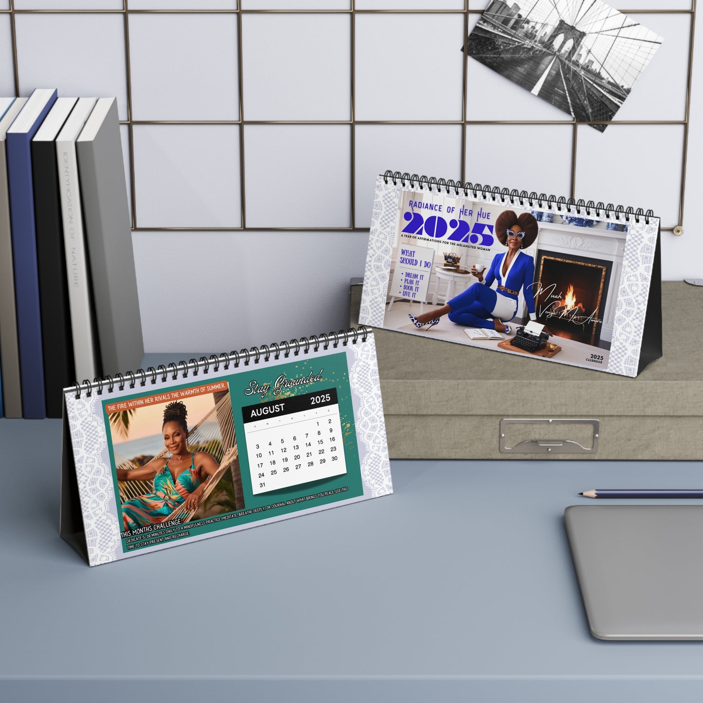 Radiance of Her Hue: A Year of Affirmations for the Melanated Woman Desktop Calendar