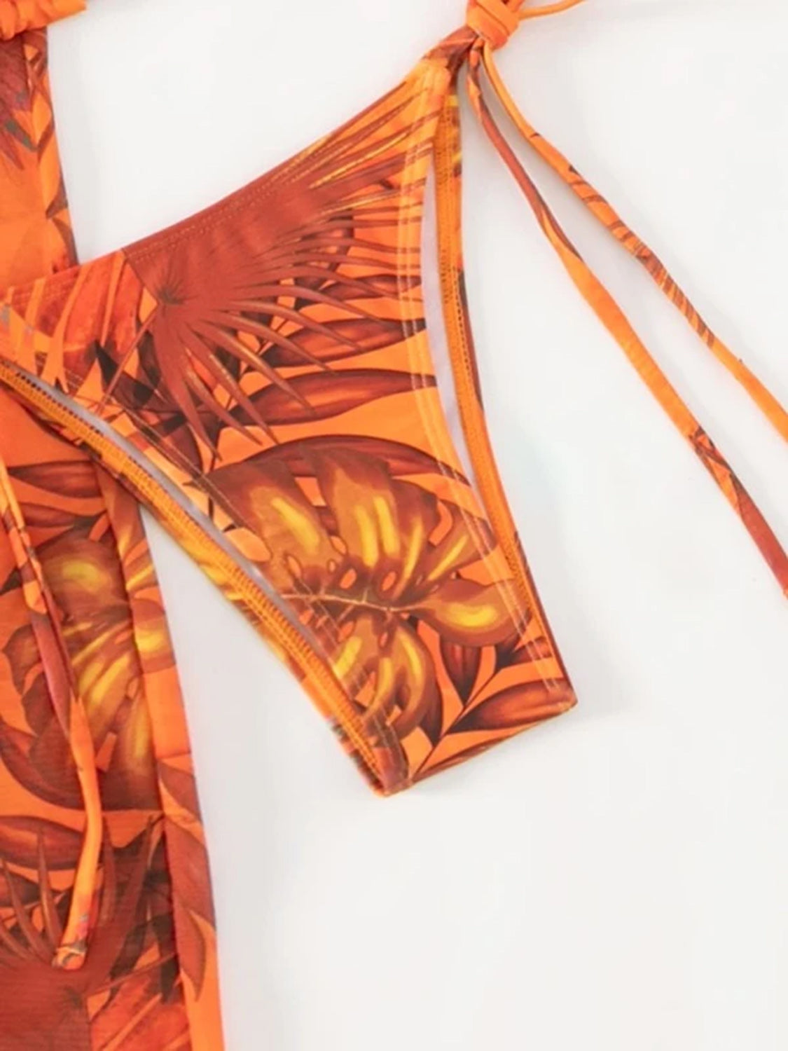 Printed Halter Neck Three-Piece Swim Set-VMA Specialties Boutique