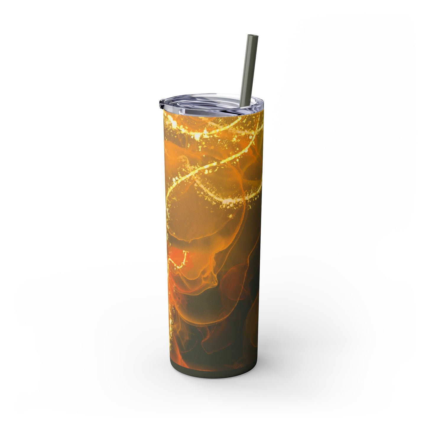Fire Skinny Tumbler with Straw, 20oz Model# 051701