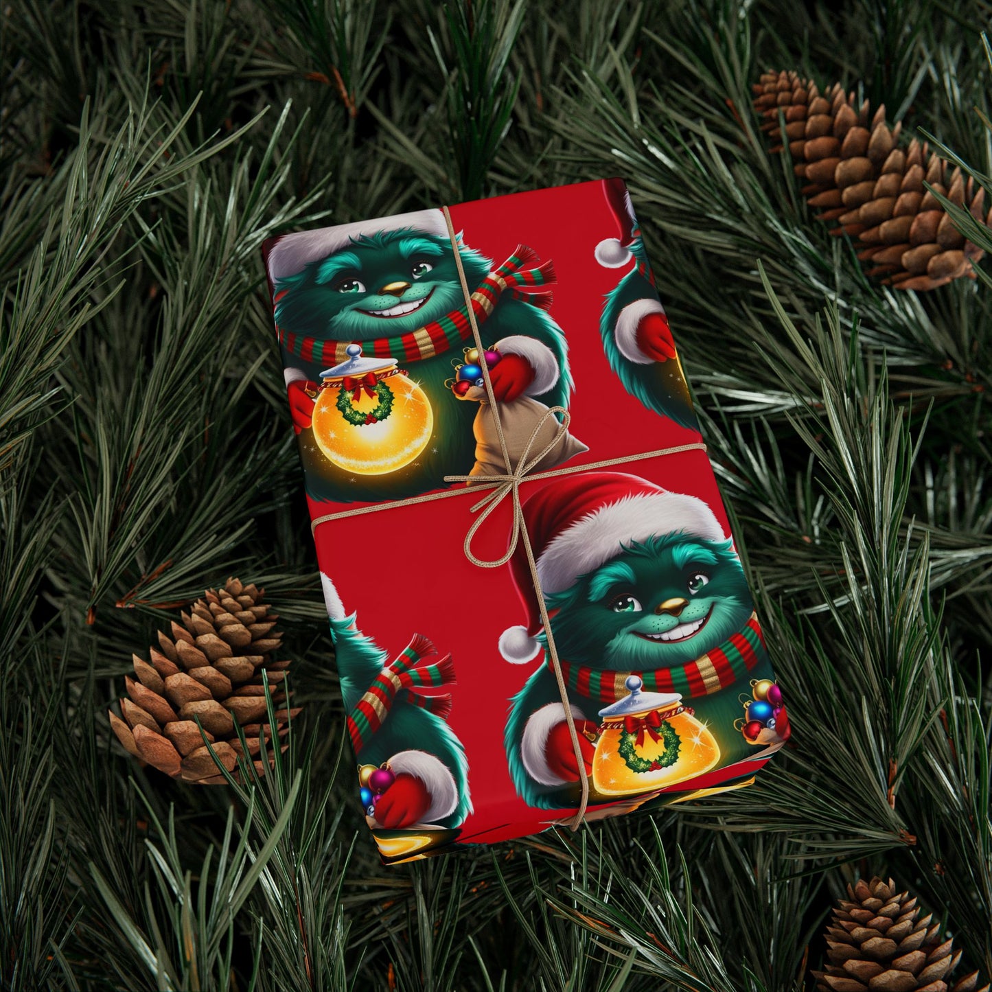 Wrapping Papers, Festive Wizzle Claus Holiday Gift Wrap, Christmas Wrapping Sheets, Winter Magical Gift Wrap, Holiday Cheer