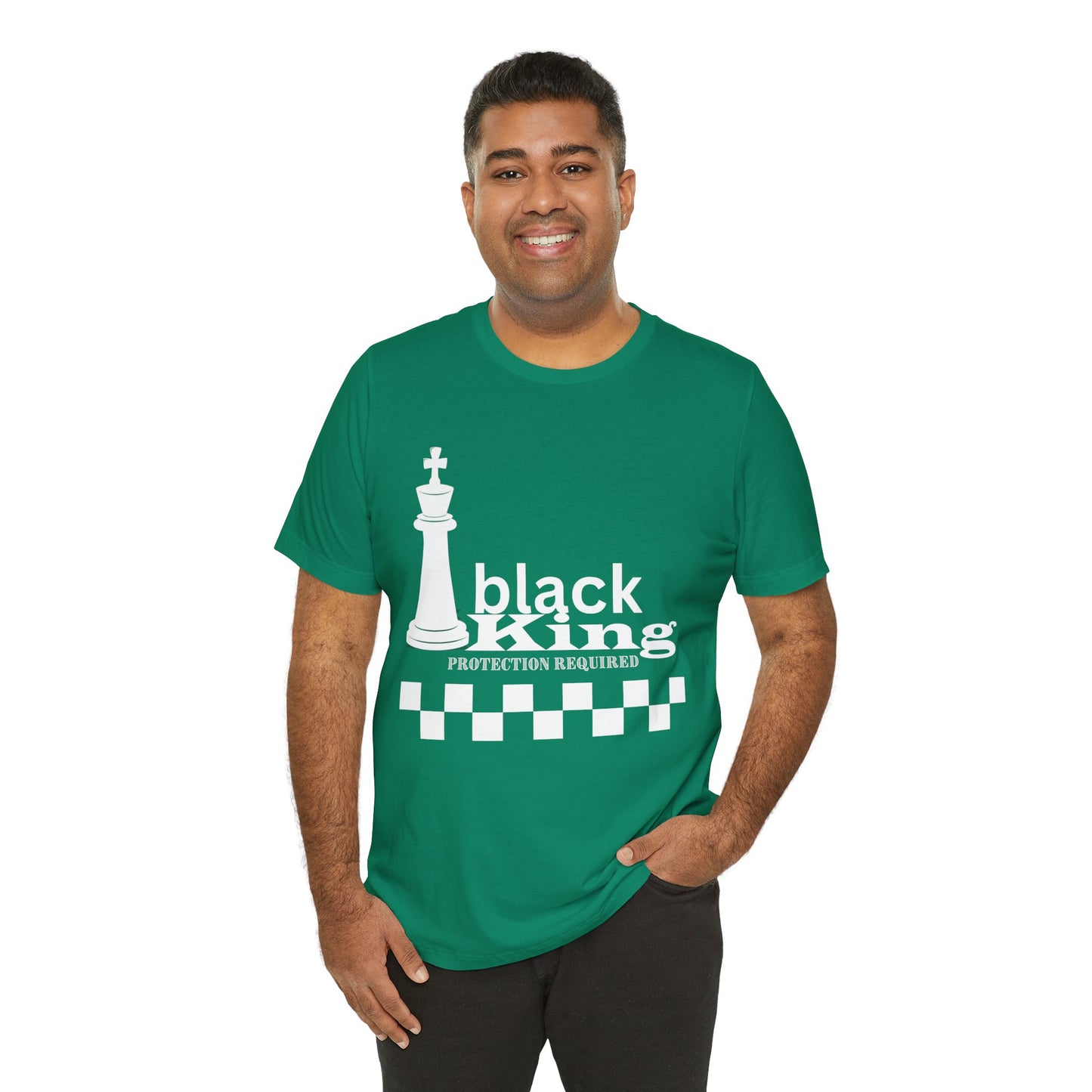 Black King Chess Tee - Unisex Jersey Short Sleeve