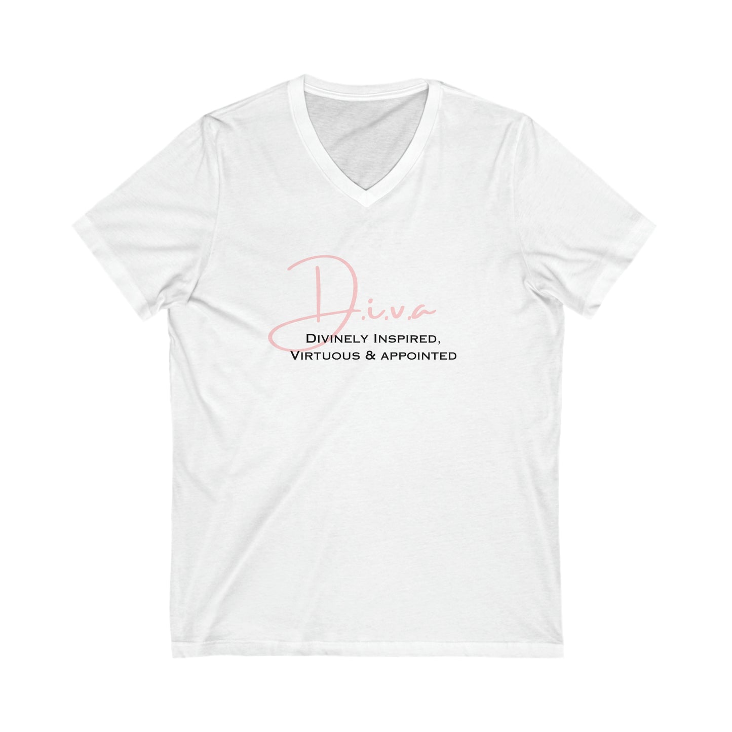 DIVA Jersey Short Sleeve V-Neck Tee-VMA Specialties Boutique