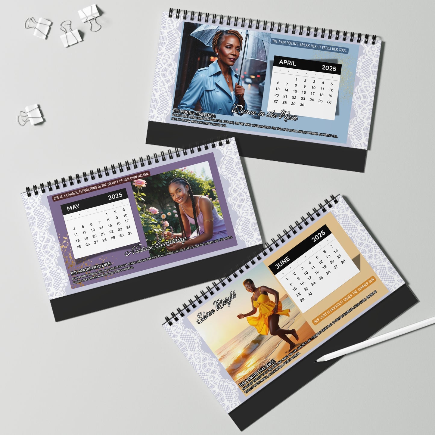 Radiance of Her Hue: A Year of Affirmations for the Melanated Woman Desktop Calendar