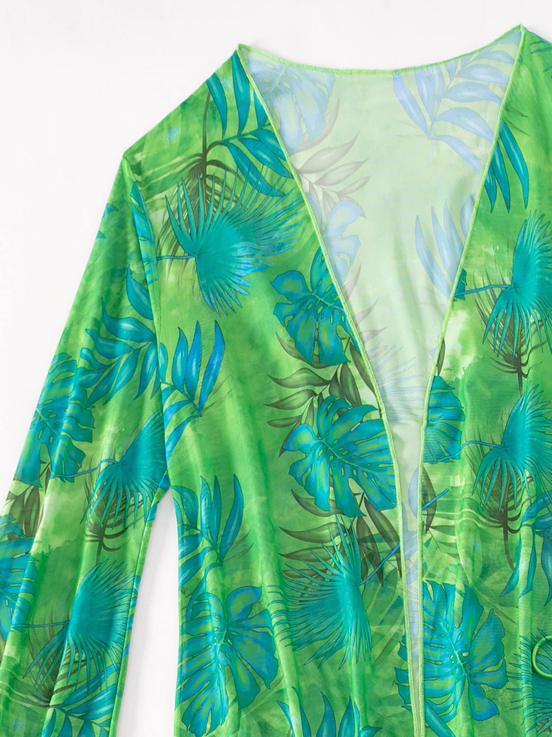 Printed Halter Neck Three-Piece Swim Set-VMA Specialties Boutique