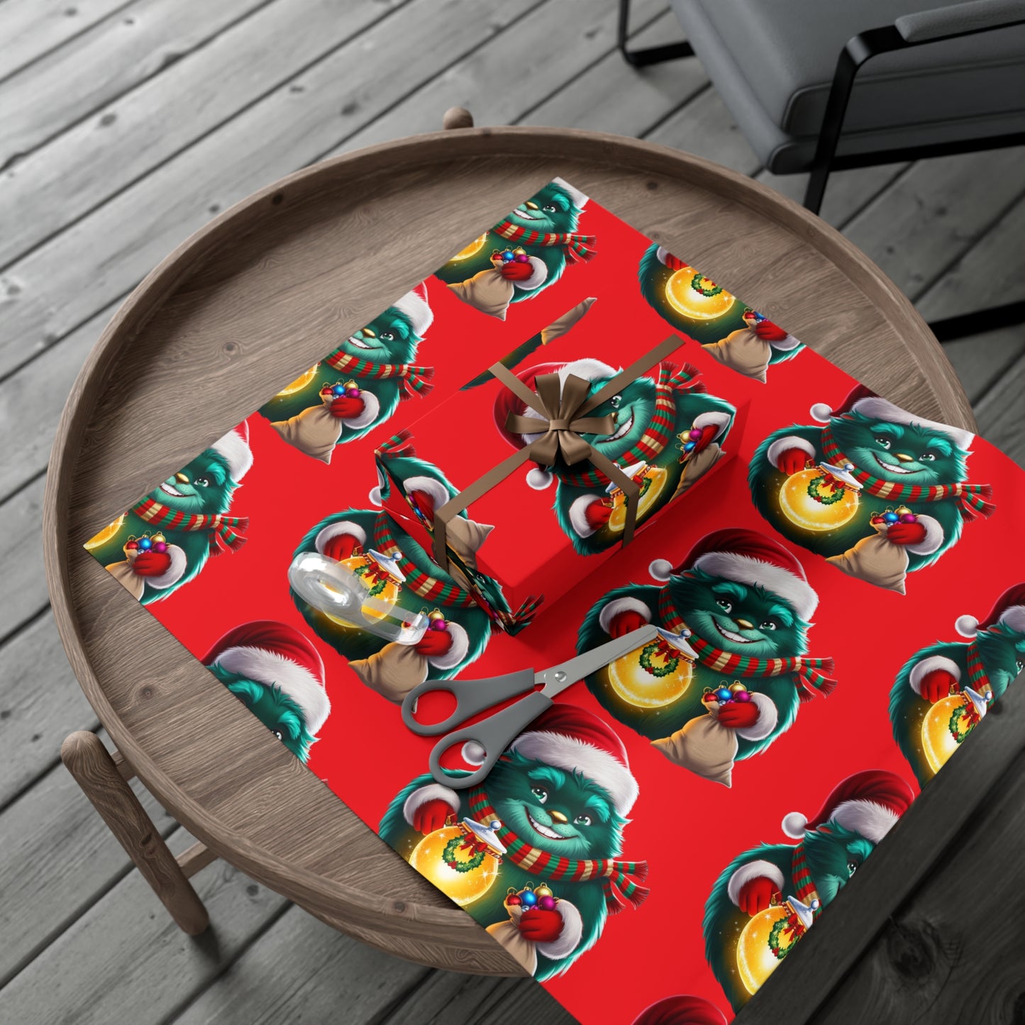 Wrapping Papers, Festive Wizzle Claus Holiday Gift Wrap, Christmas Wrapping Sheets, Winter Magical Gift Wrap, Holiday Cheer