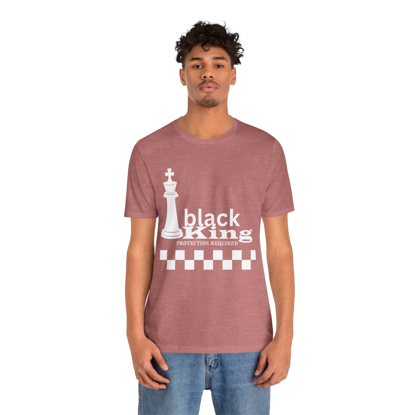 Black King Chess Tee - Unisex Jersey Short Sleeve