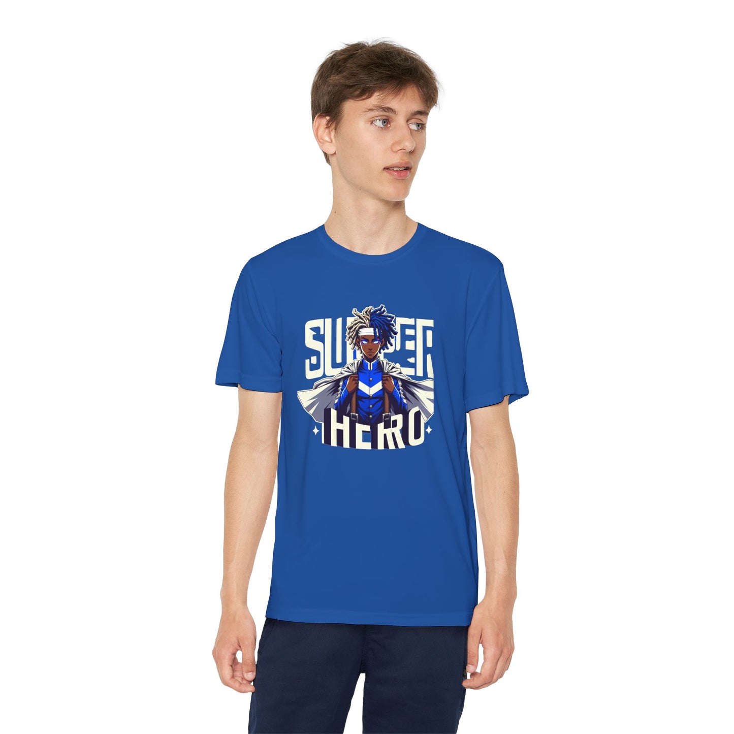 Youth Superhero Competitor Tee, Kid's T-Shirt, Summer Vibes Shirt, Birthday Gift, Superhero Fan Apparel, Fun Summer Outfit