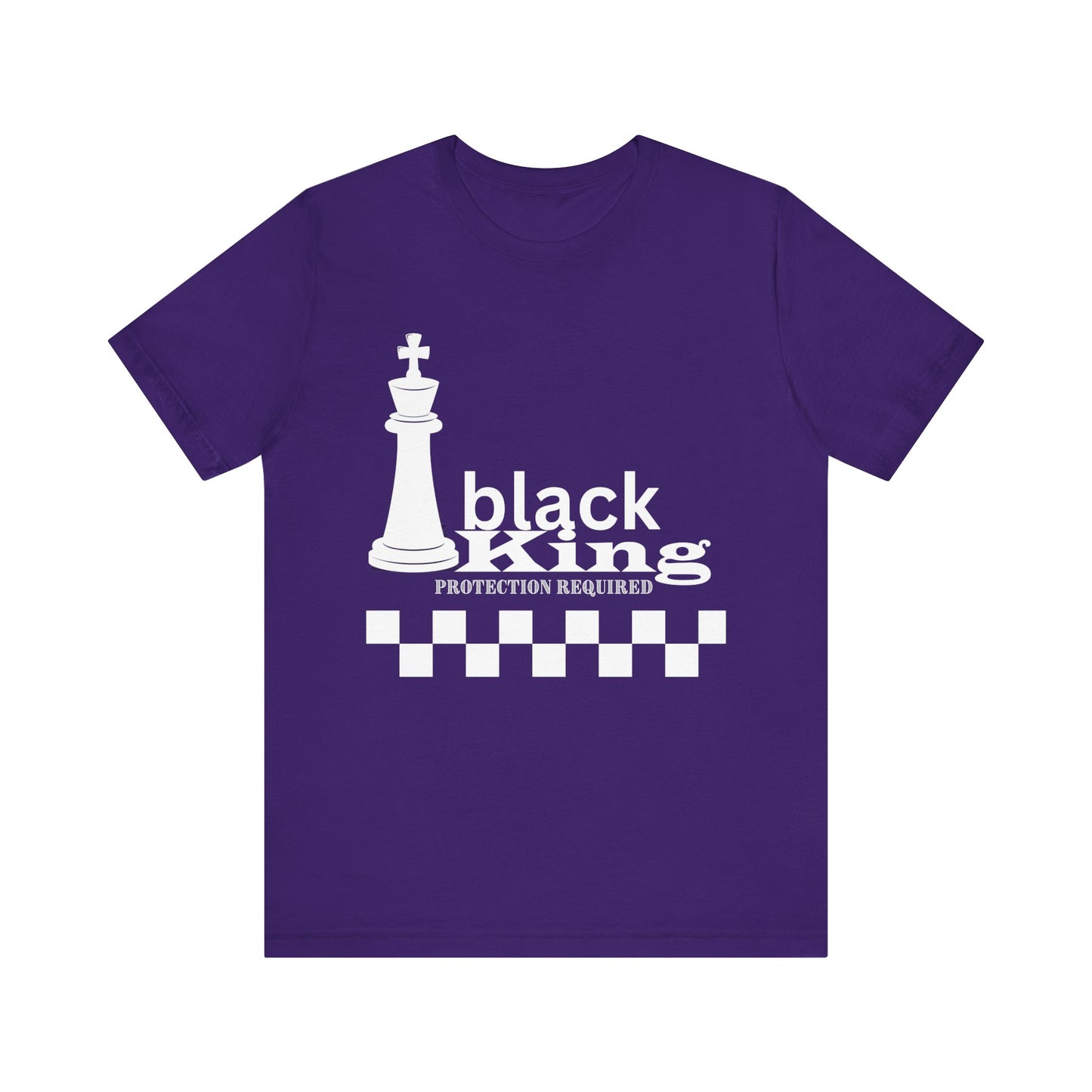 Black King Chess Tee - Unisex Jersey Short Sleeve