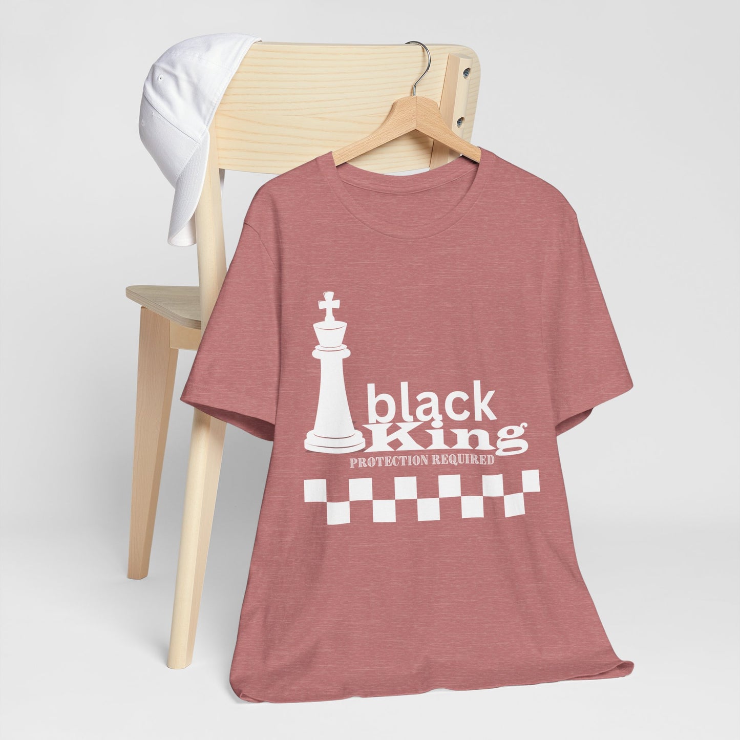 Black King Chess Tee - Unisex Jersey Short Sleeve