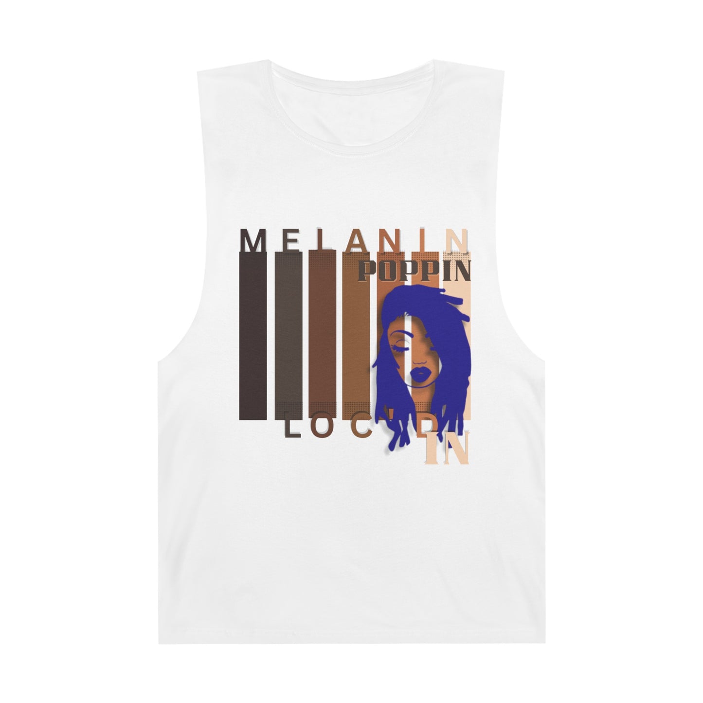 Melanin Poppin Blue Unisex Barnard Tank