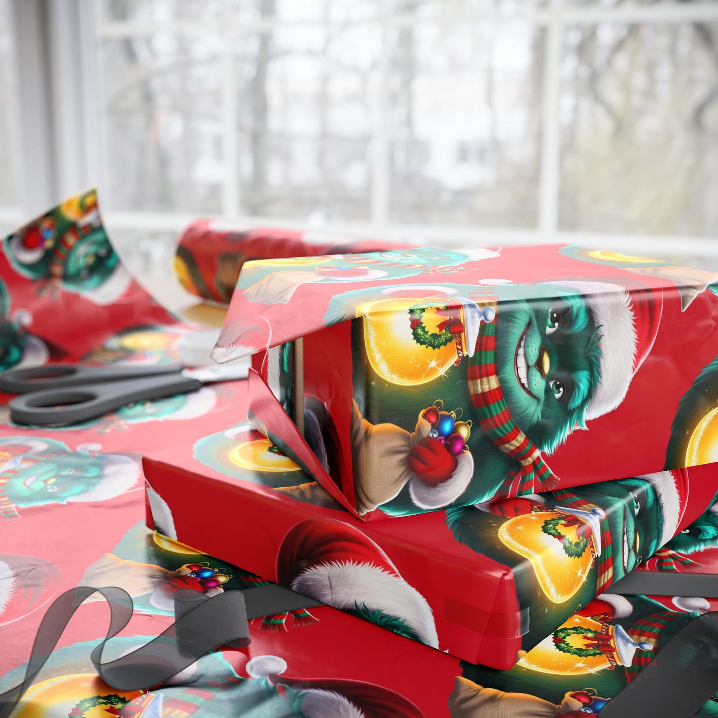 Wrapping Papers, Festive Wizzle Claus Holiday Gift Wrap, Christmas Wrapping Sheets, Winter Magical Gift Wrap, Holiday Cheer