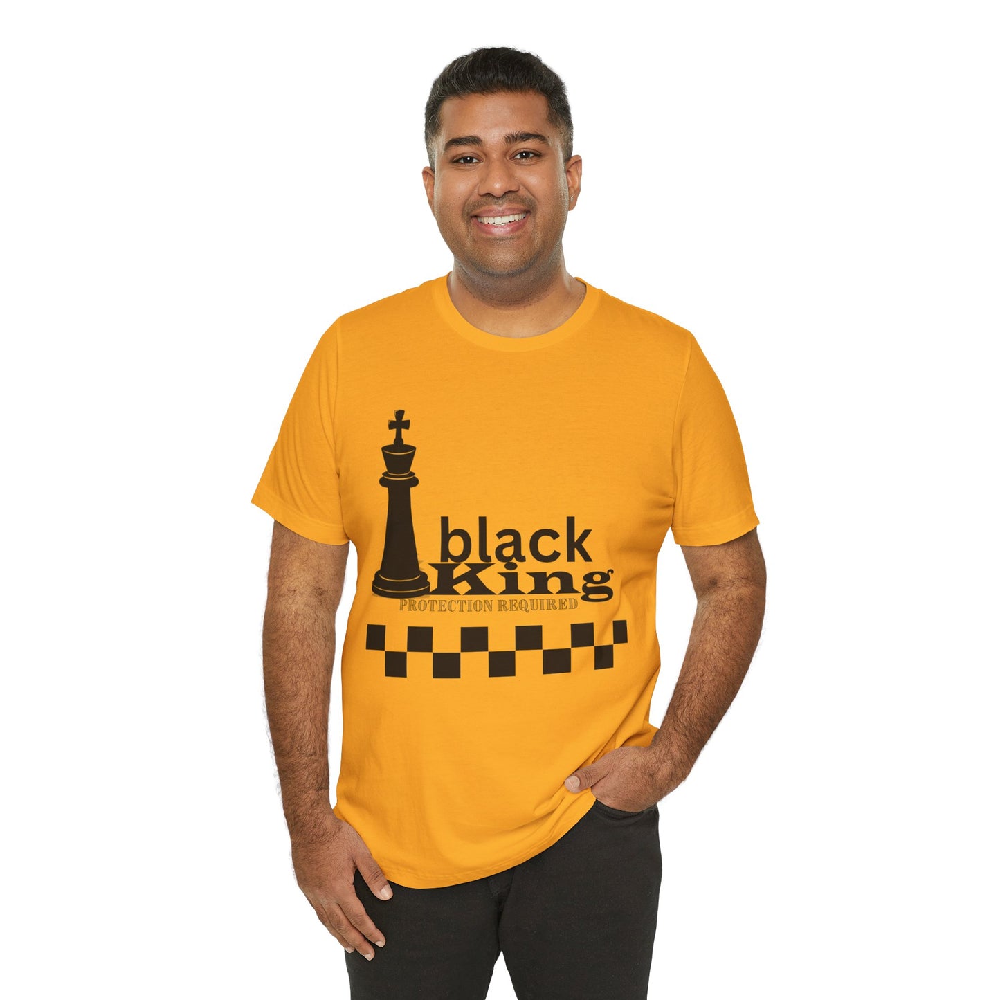 Black King Chess Tee - Unisex Jersey Short Sleeve