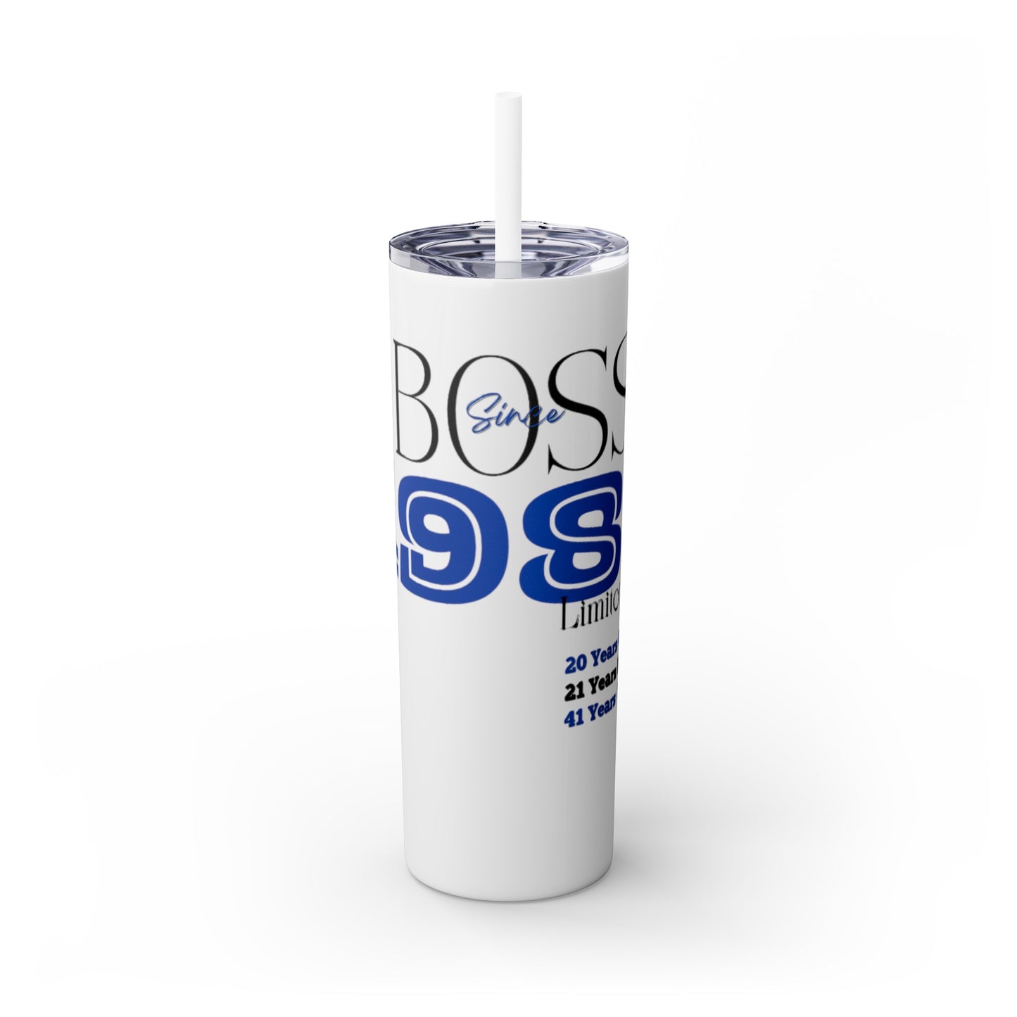 Customizable 1983 Born Skinny Tumbler with Straw, 20oz
