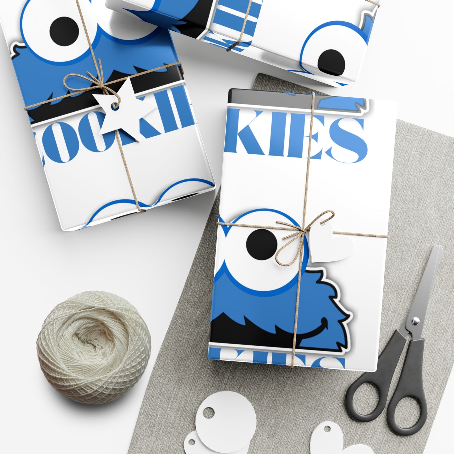 Gift Wrap Papers-Cookie Monster Inspired
