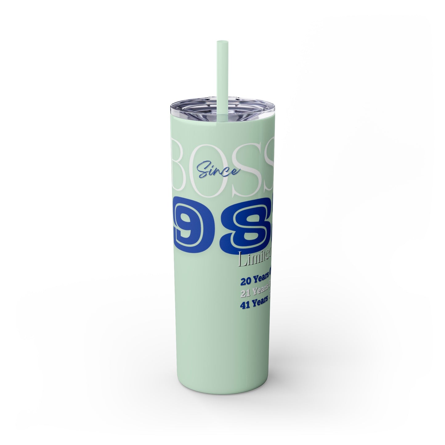 Customizable 1983 Born Skinny Tumbler with Straw, 20oz