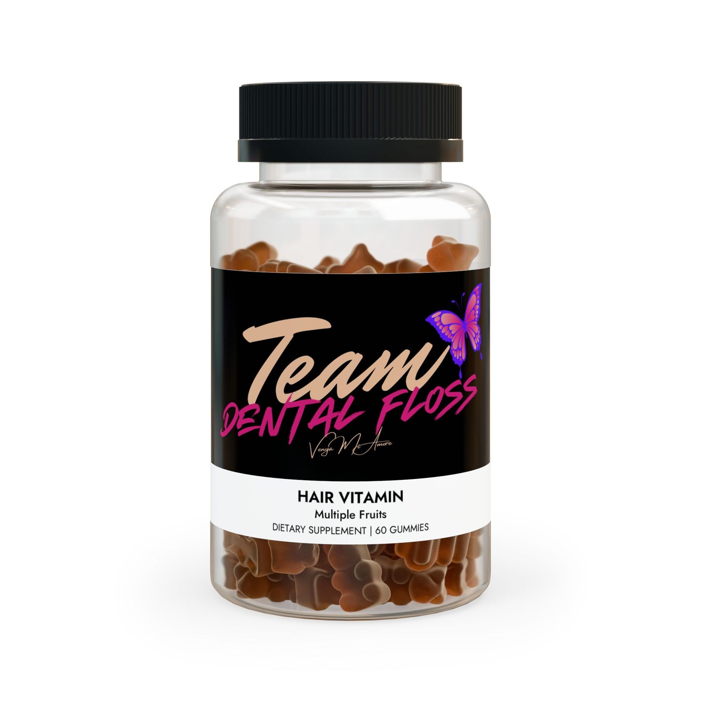 Team Dental Floss Hair Vitamin Gummies (60 Gummies)
