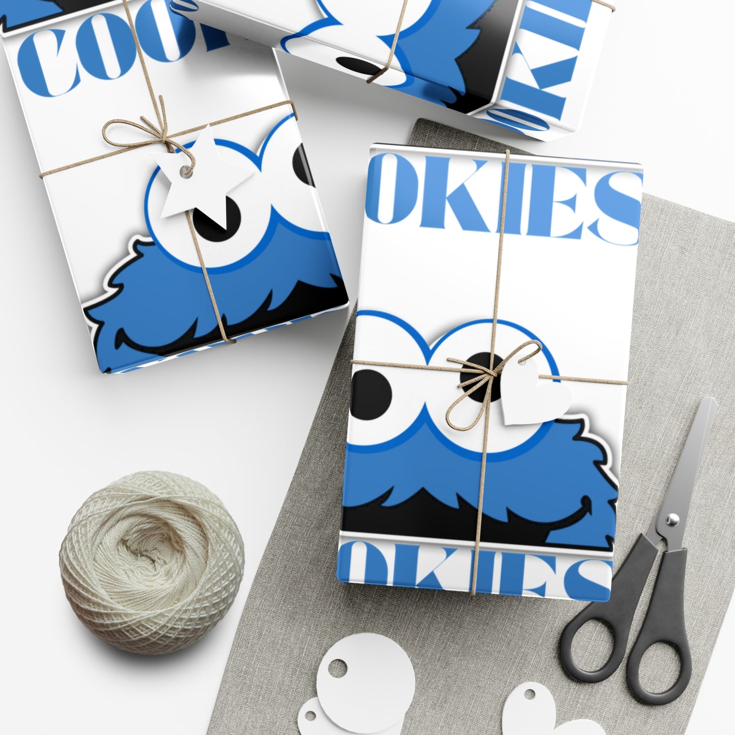 Gift Wrap Papers-Cookie Monster Inspired