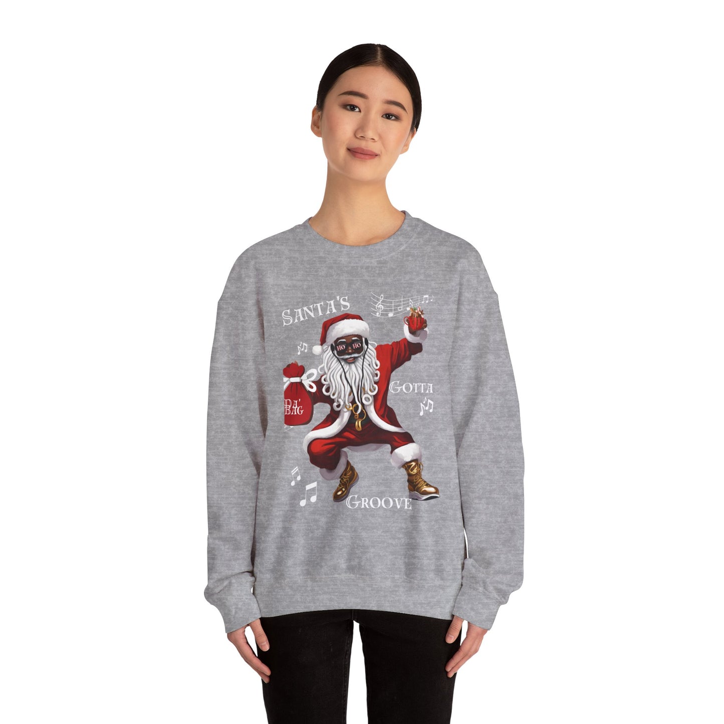 Christmas Santa's Gotta Groove Crewneck Sweatshirt