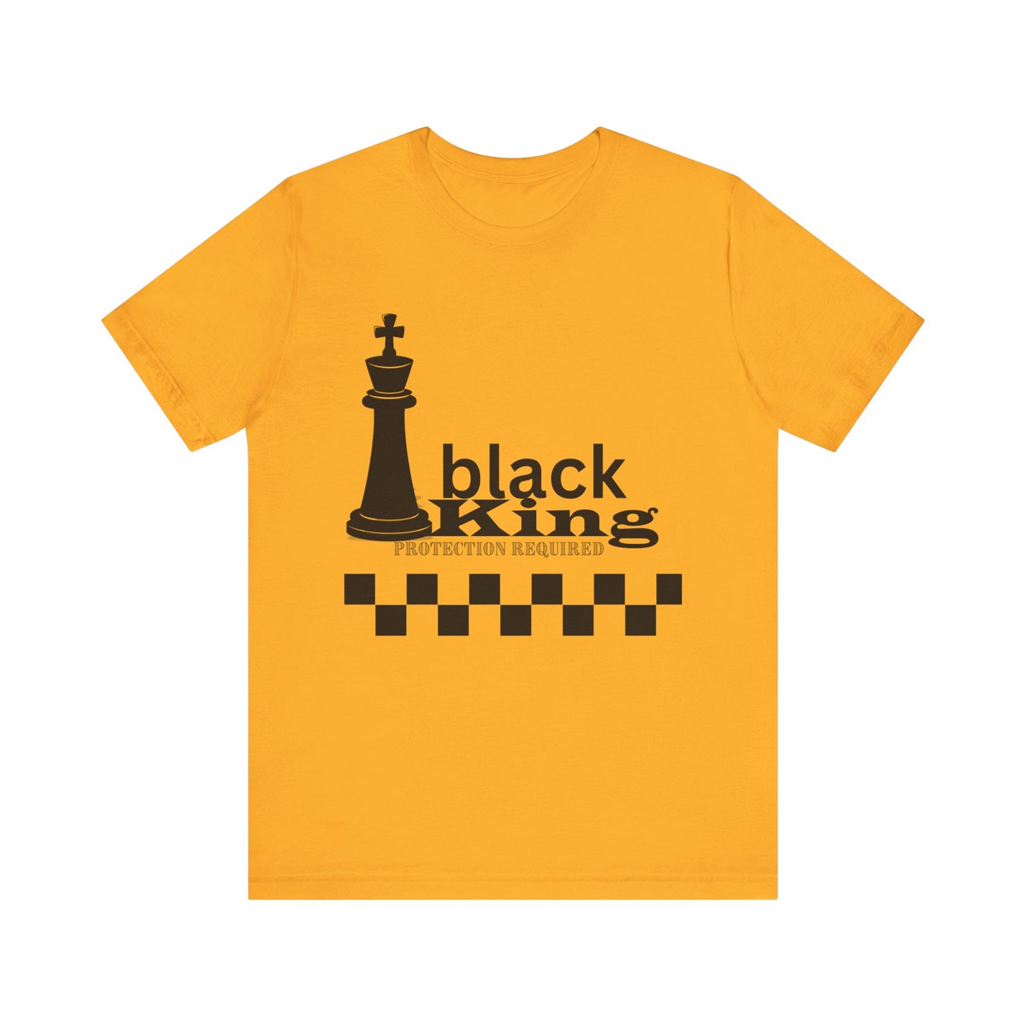 Black King Chess Tee - Unisex Jersey Short Sleeve