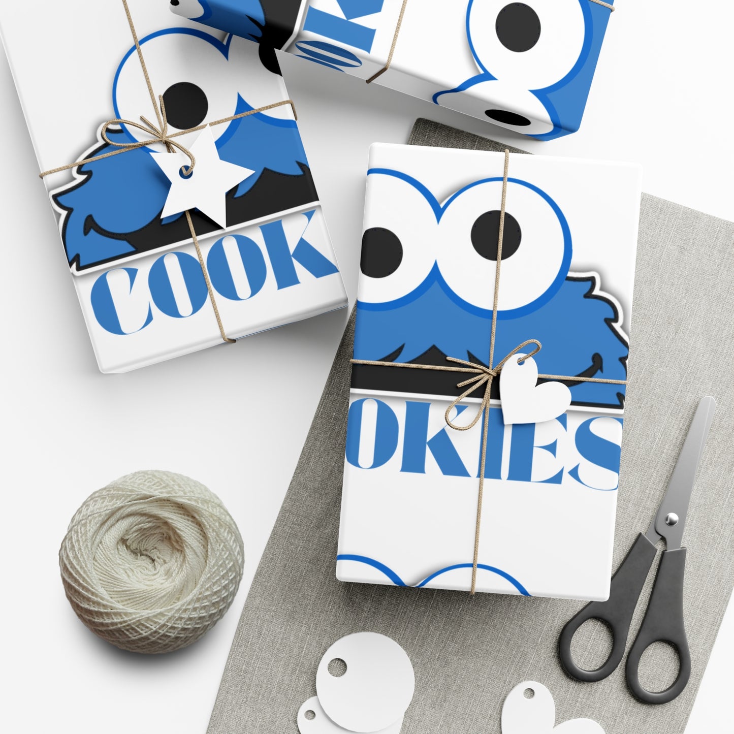 Gift Wrap Papers-Cookie Monster Inspired