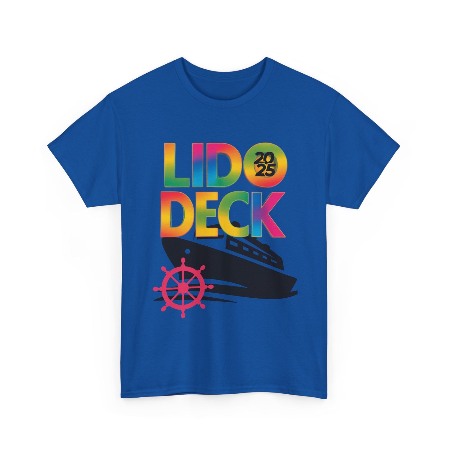 LIDO DECK Unisex Tee - Tropical Rainbow Cruise Theme 2025
